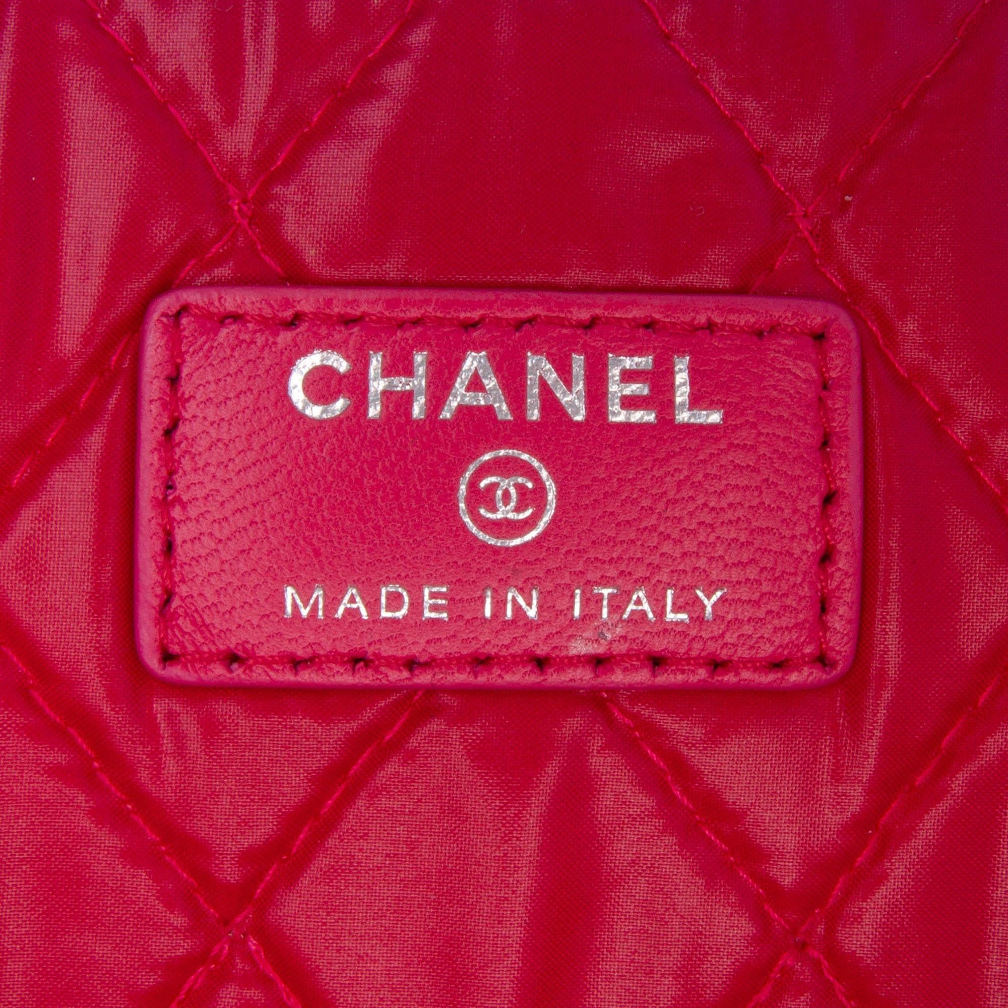 Chanel Large Quilted Patent O Case Clutch