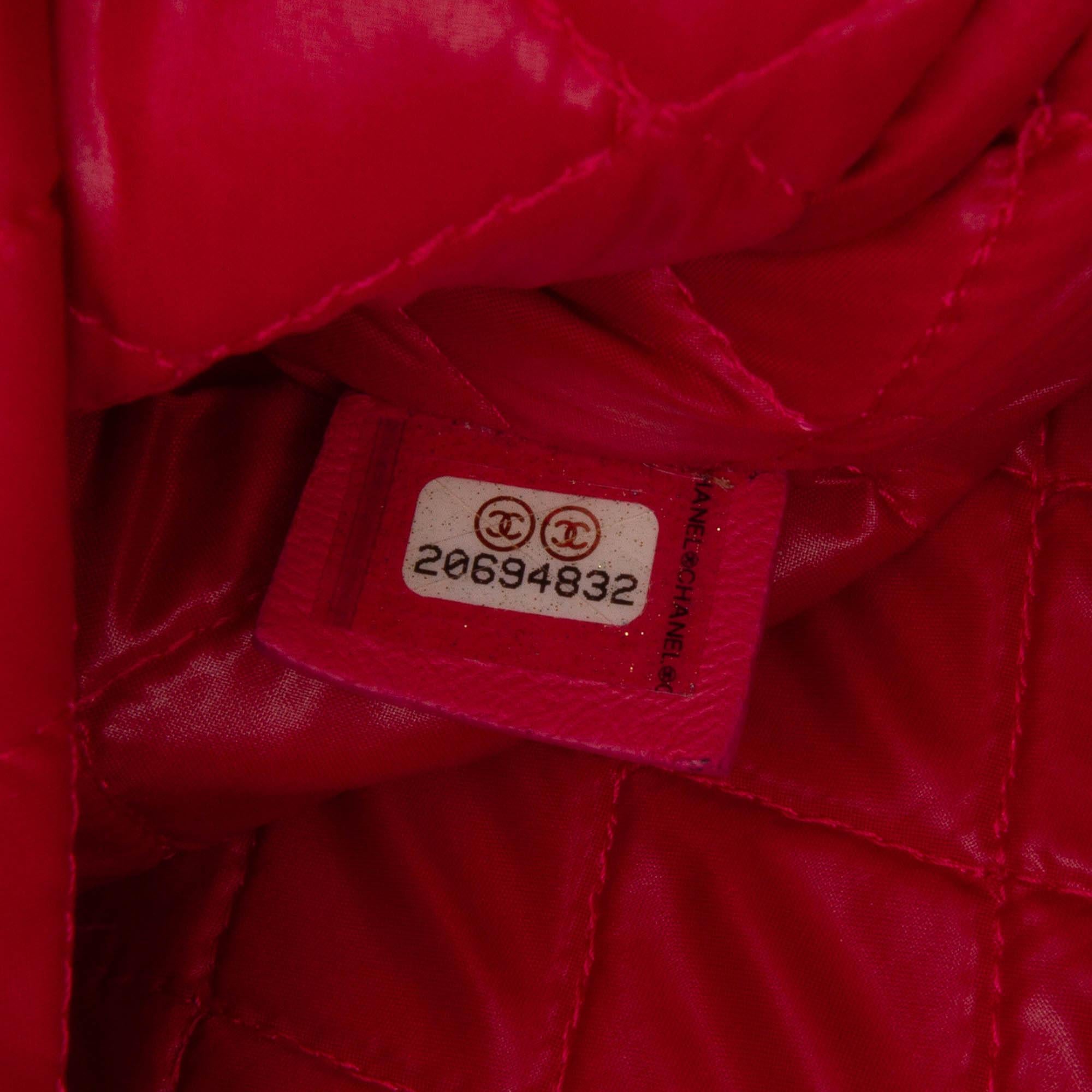 Chanel Large Quilted Patent O Case Clutch