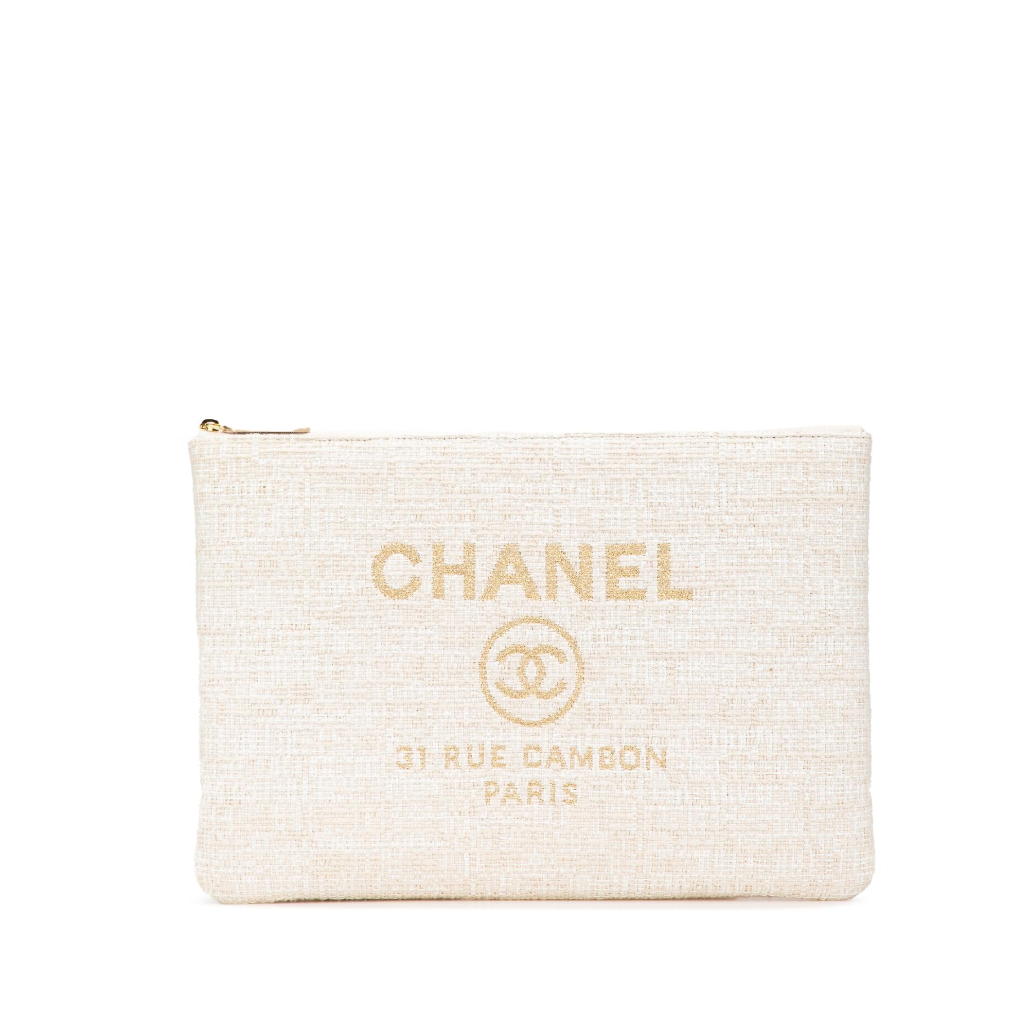 Chanel Large Raffia Deauville O Case Clutch