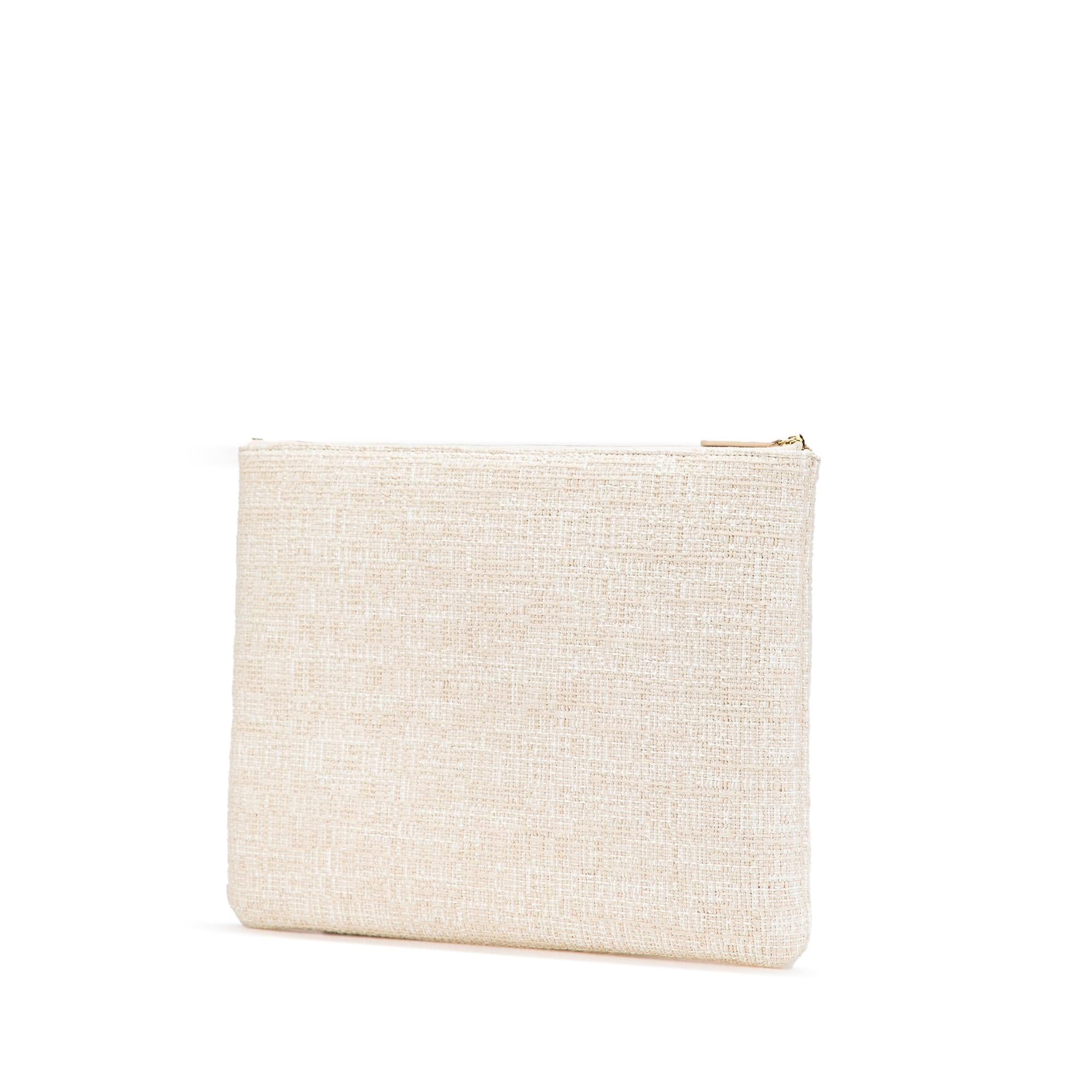 Chanel Large Raffia Deauville O Case Clutch