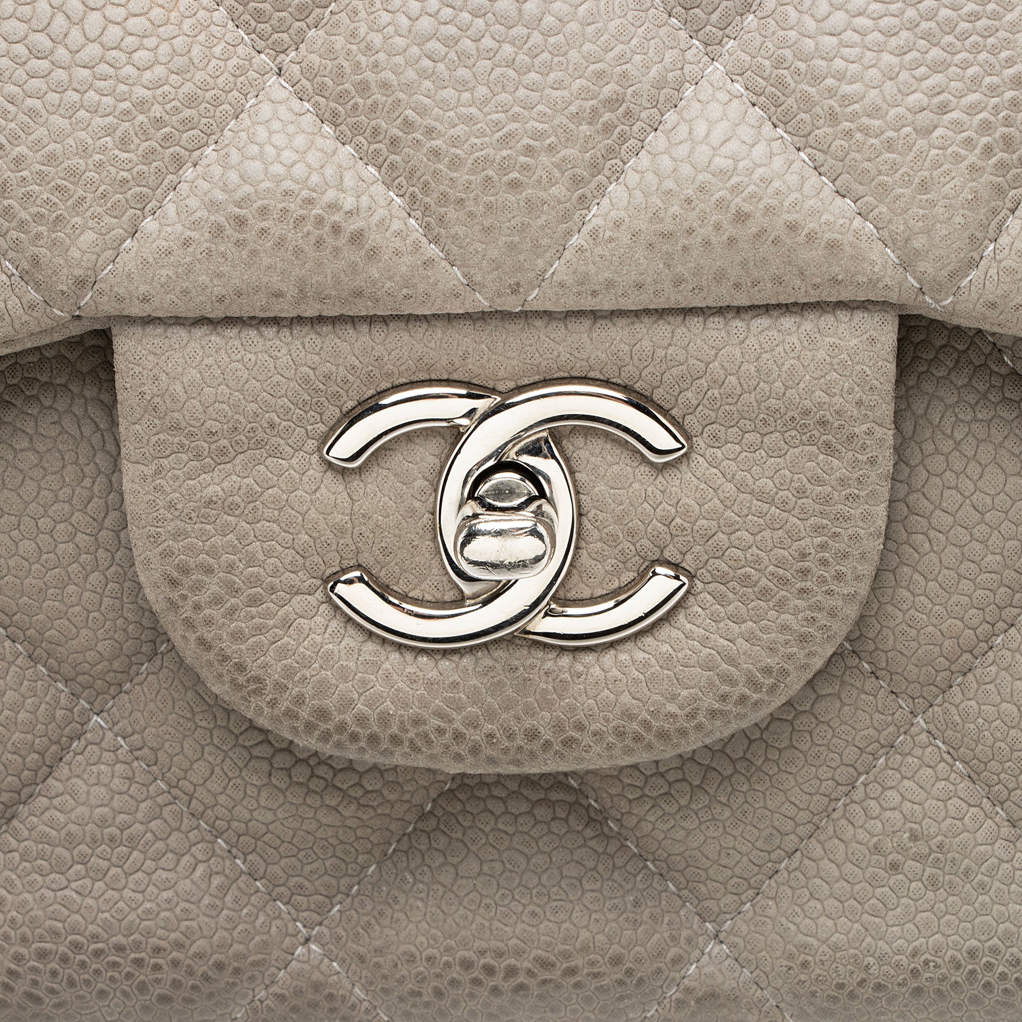 Chanel Matte Caviar Leather Classic Jumbo Double Flap Bag