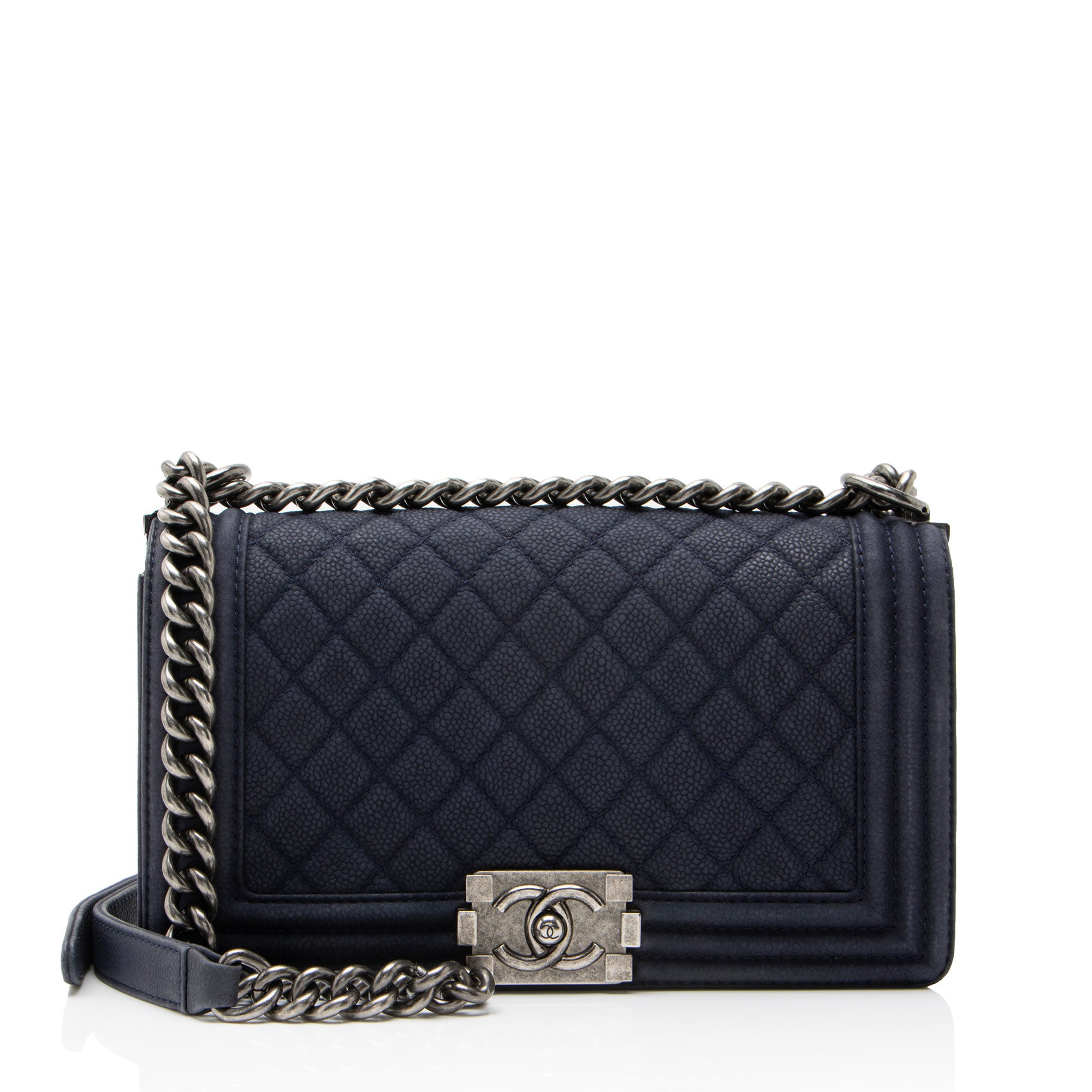Chanel Matte Caviar Old Medium Boy Bag