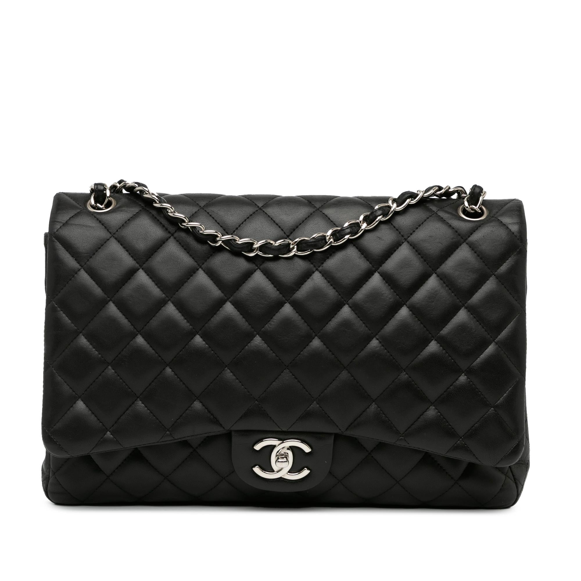 Chanel Maxi Classic Lambskin Double Flap (SHG-5E7enw)