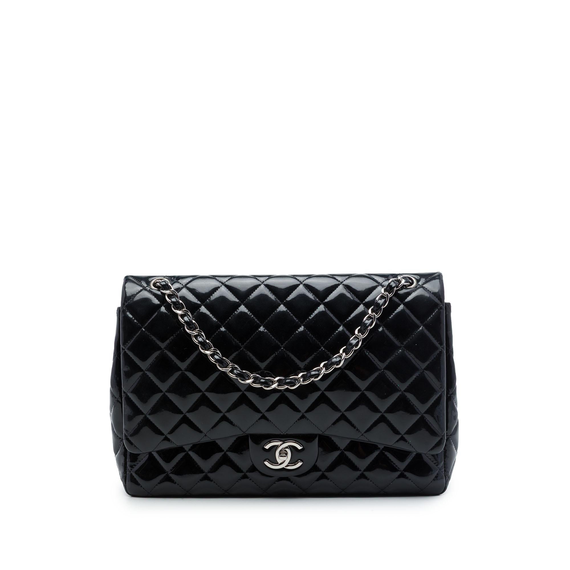 Chanel Maxi Classic Patent Double Flap