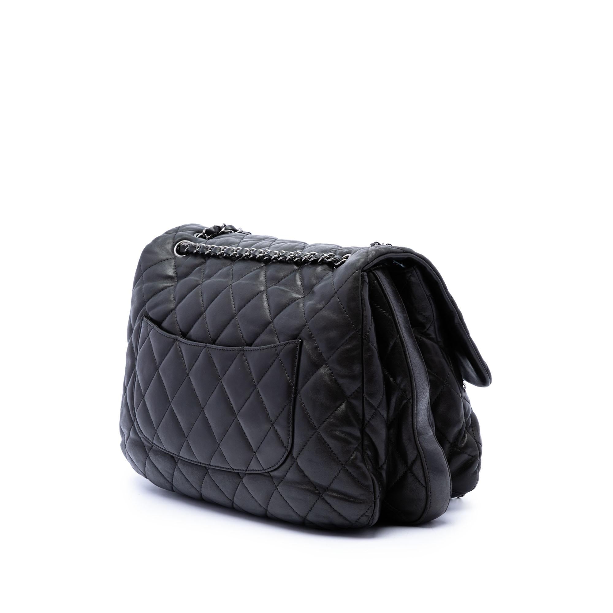Chanel Maxi Quilted Lambskin 3 Accordion Flap