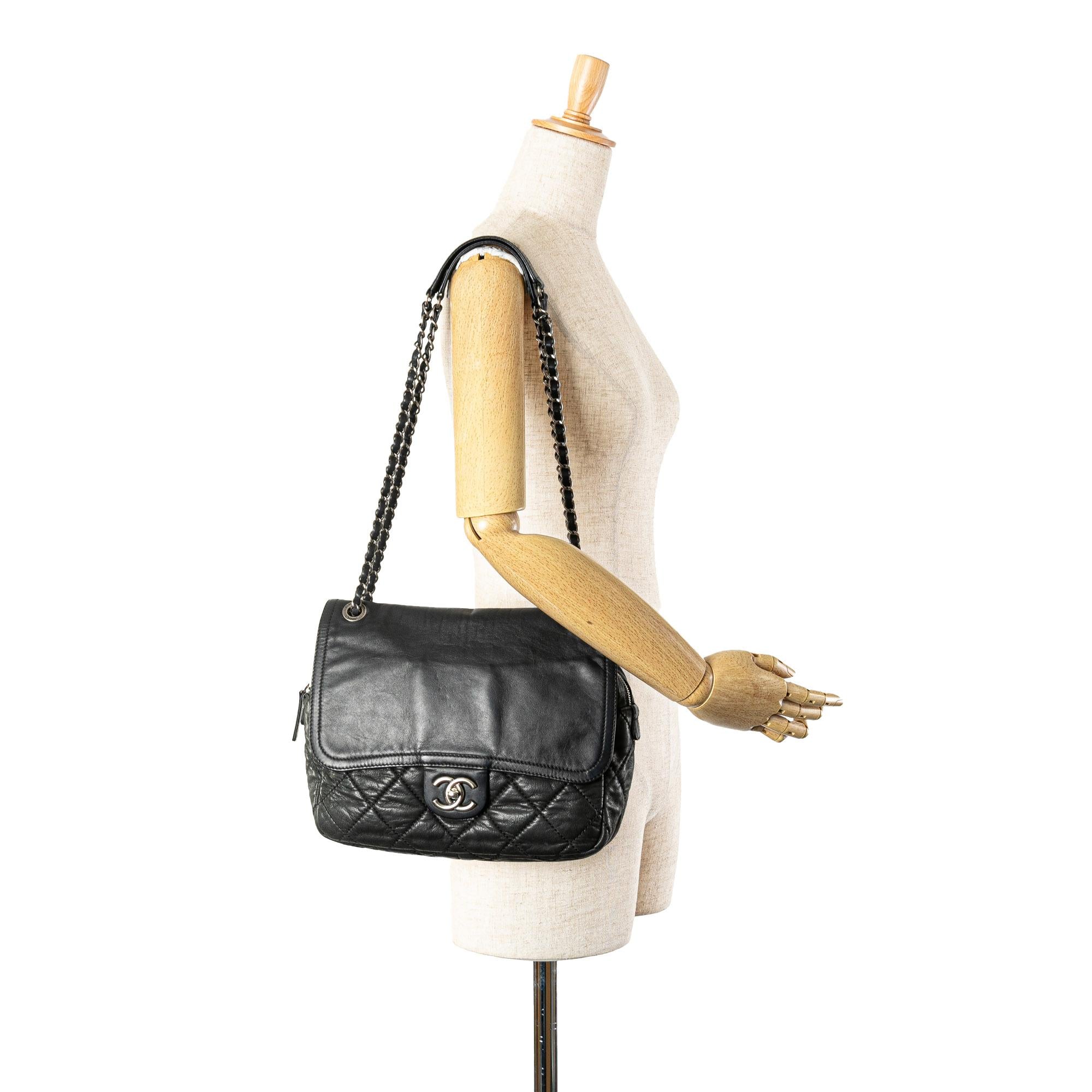 Chanel Medium Aged Calfskin In The Mix Zip Flap