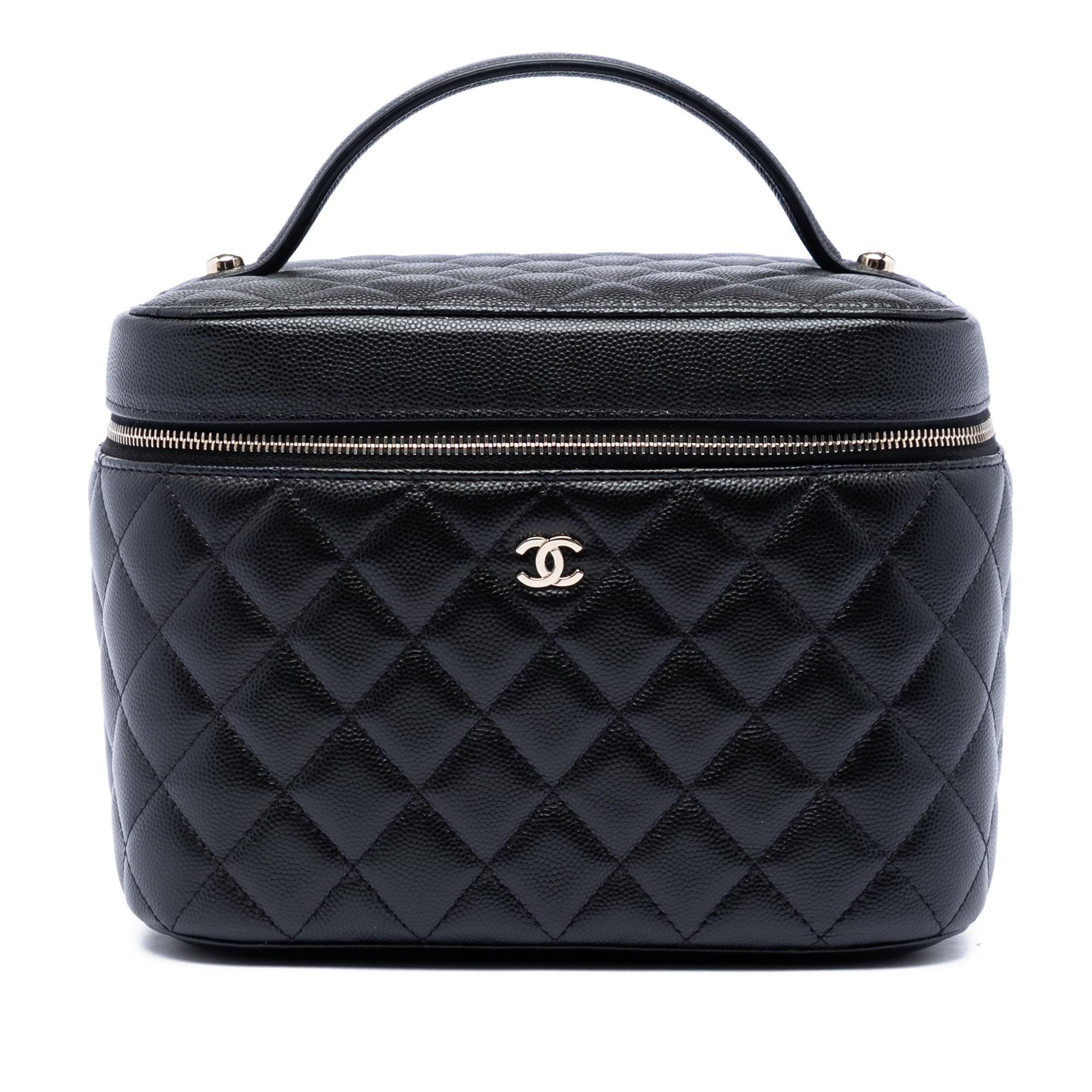 Chanel Medium CC Quilted Caviar Vanity Case