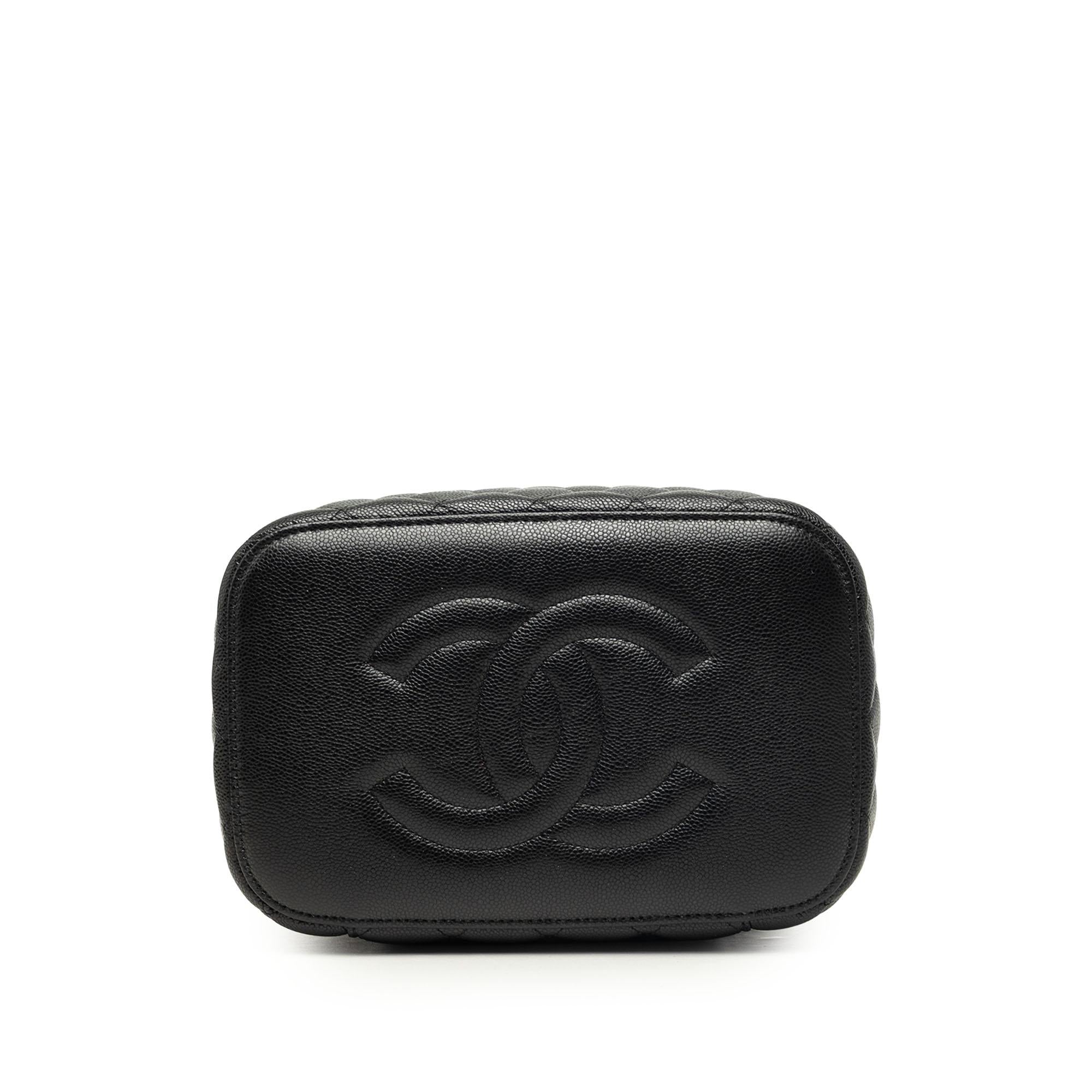 Chanel Medium CC Quilted Caviar Vanity Case