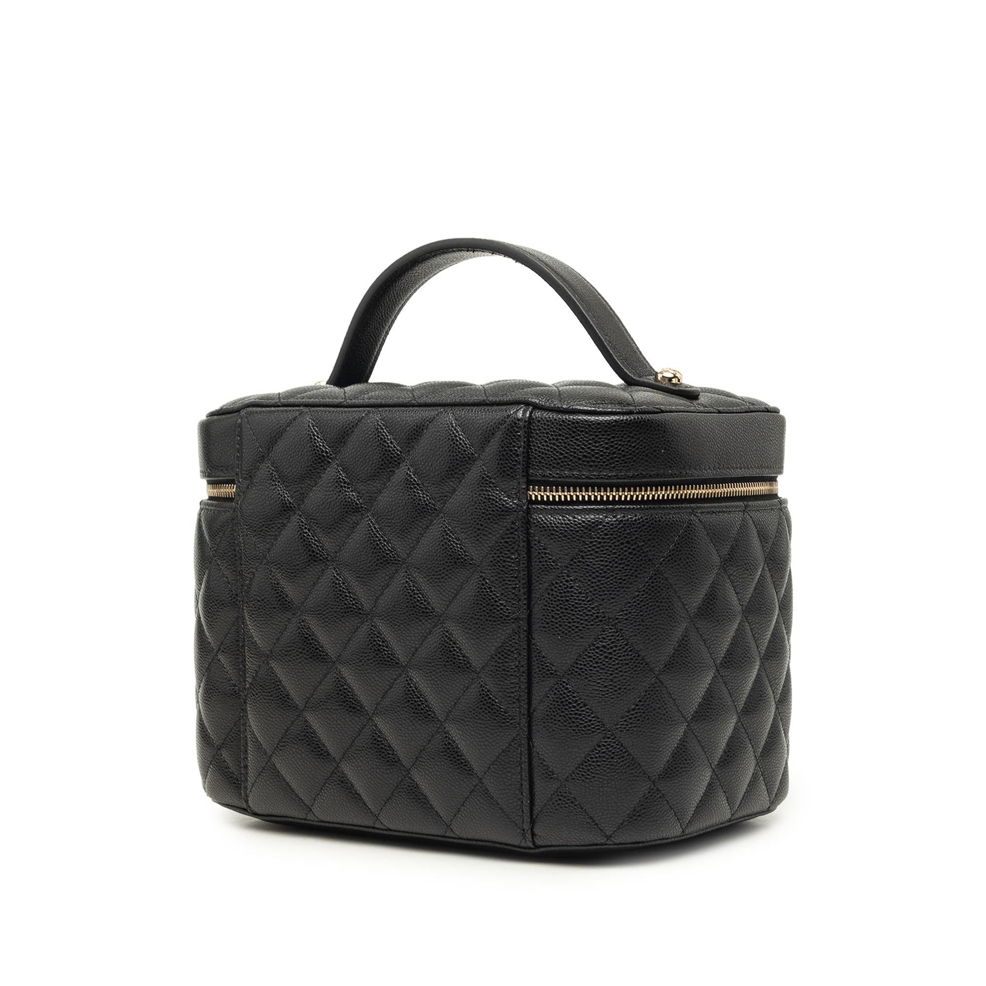 Chanel Medium CC Quilted Caviar Vanity Case