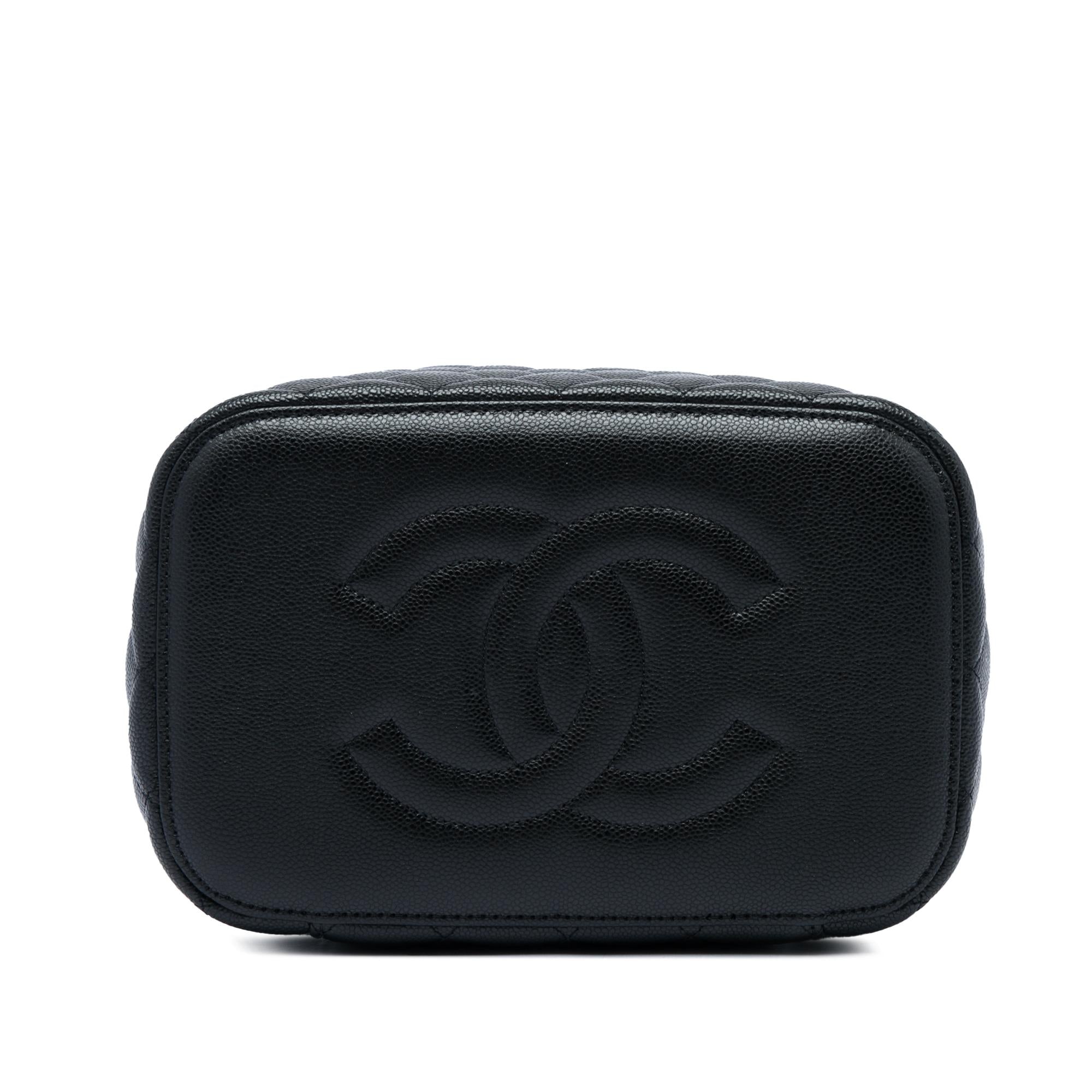 Chanel Medium CC Quilted Caviar Vanity Case