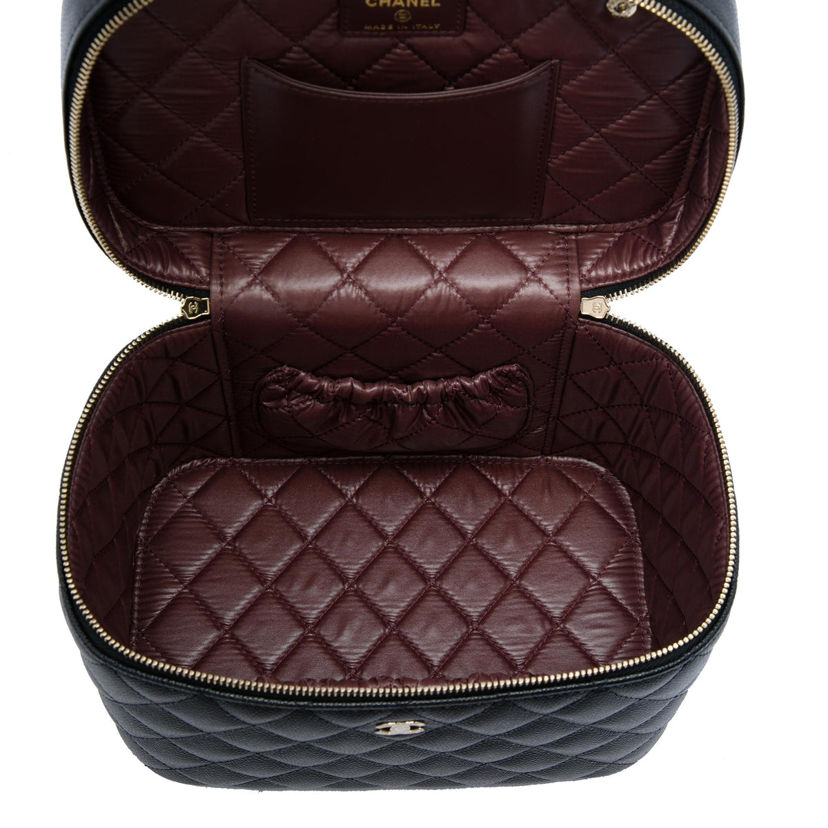 Chanel Medium CC Quilted Caviar Vanity Case