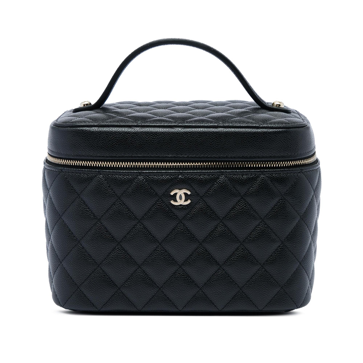 Chanel Medium CC Quilted Caviar Vanity Case
