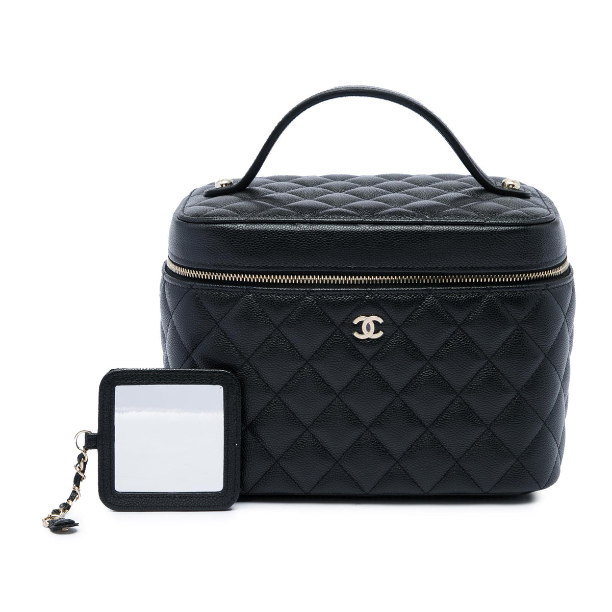 Chanel Medium CC Quilted Caviar Vanity Case