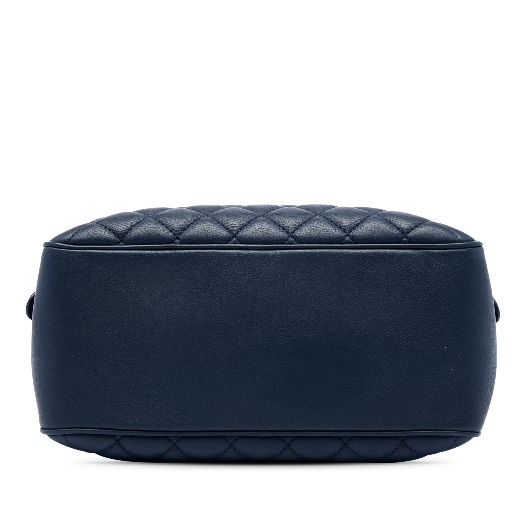 Chanel Medium CC Quilted Lambskin Top Handle Vanity Case with Chain