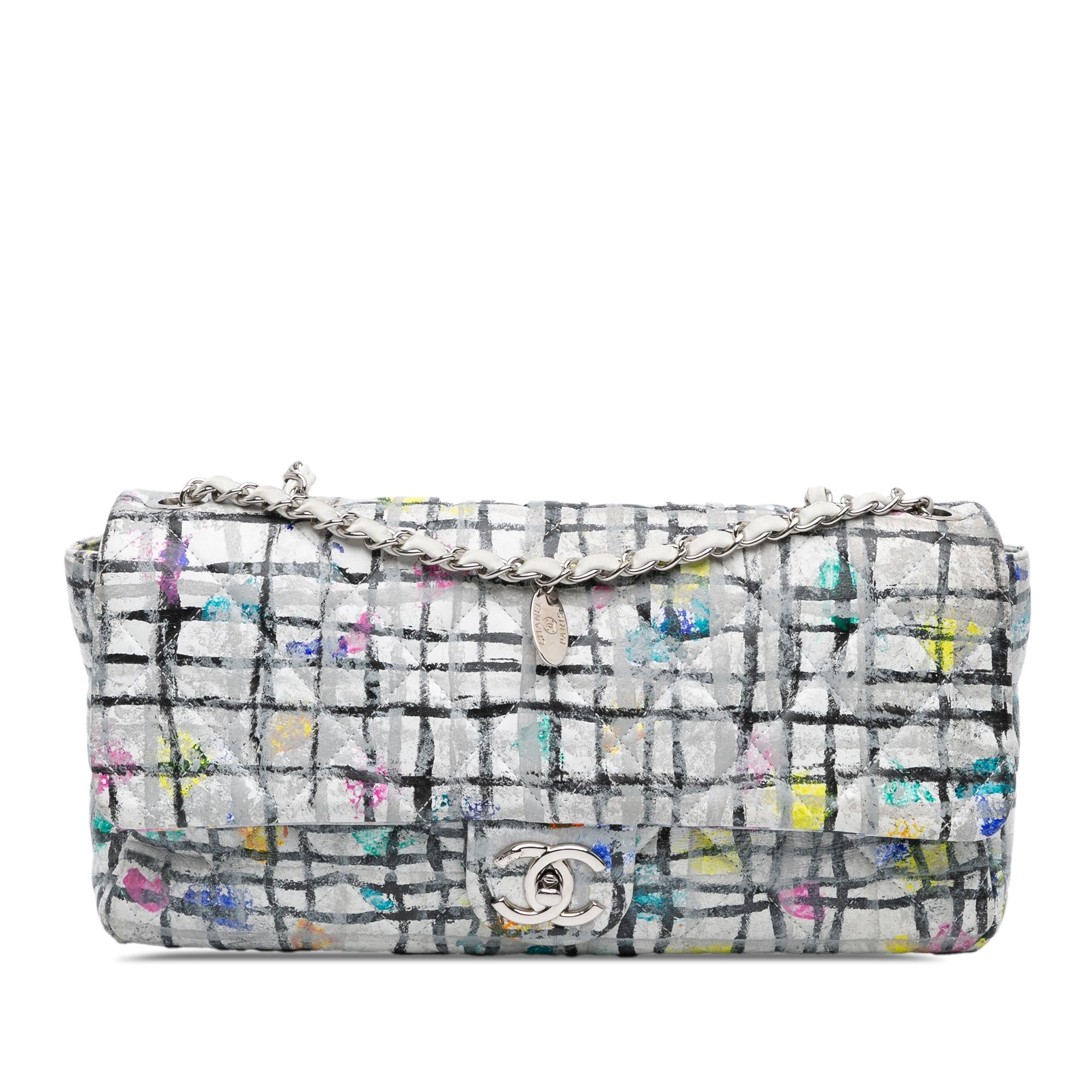 Chanel Medium Calfskin Hand Painted Graffiti Flap