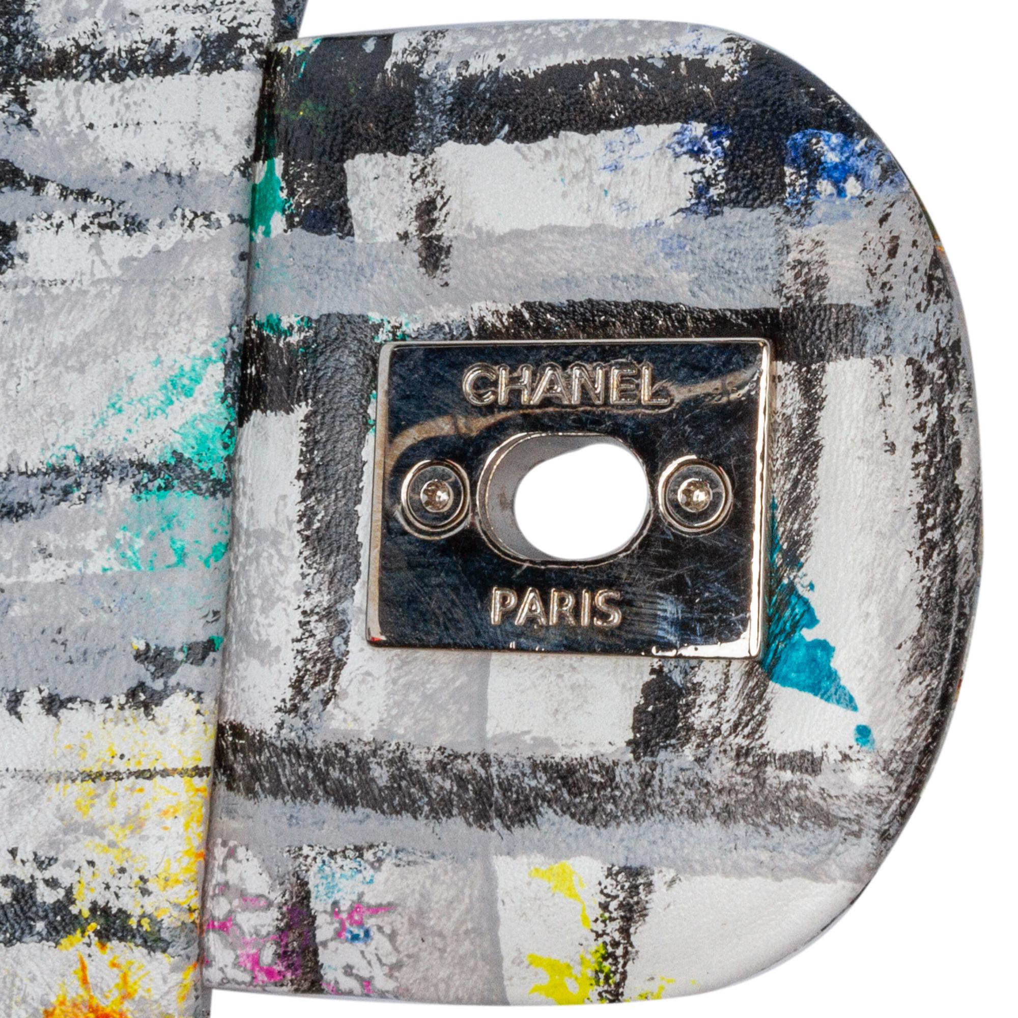 Chanel Medium Calfskin Hand Painted Graffiti Flap