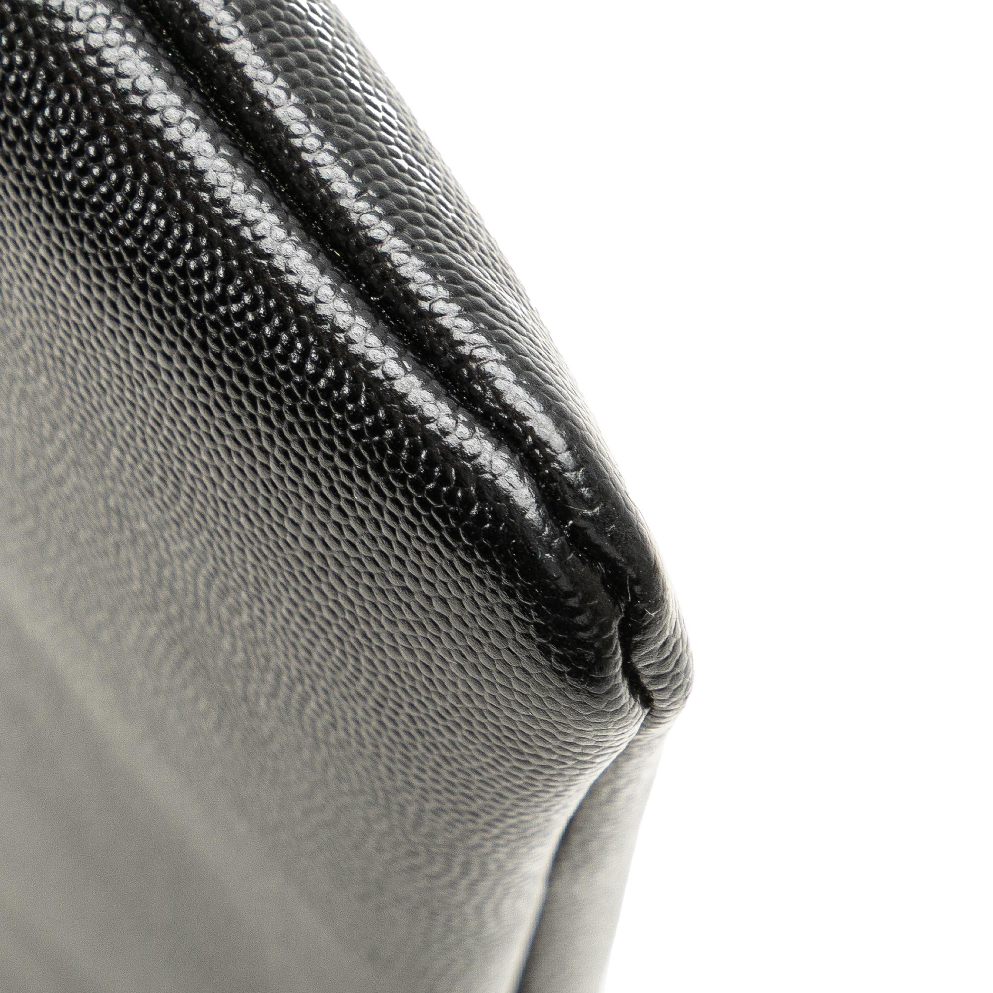 Chanel Medium Caviar Deauville Studded O Case Clutch