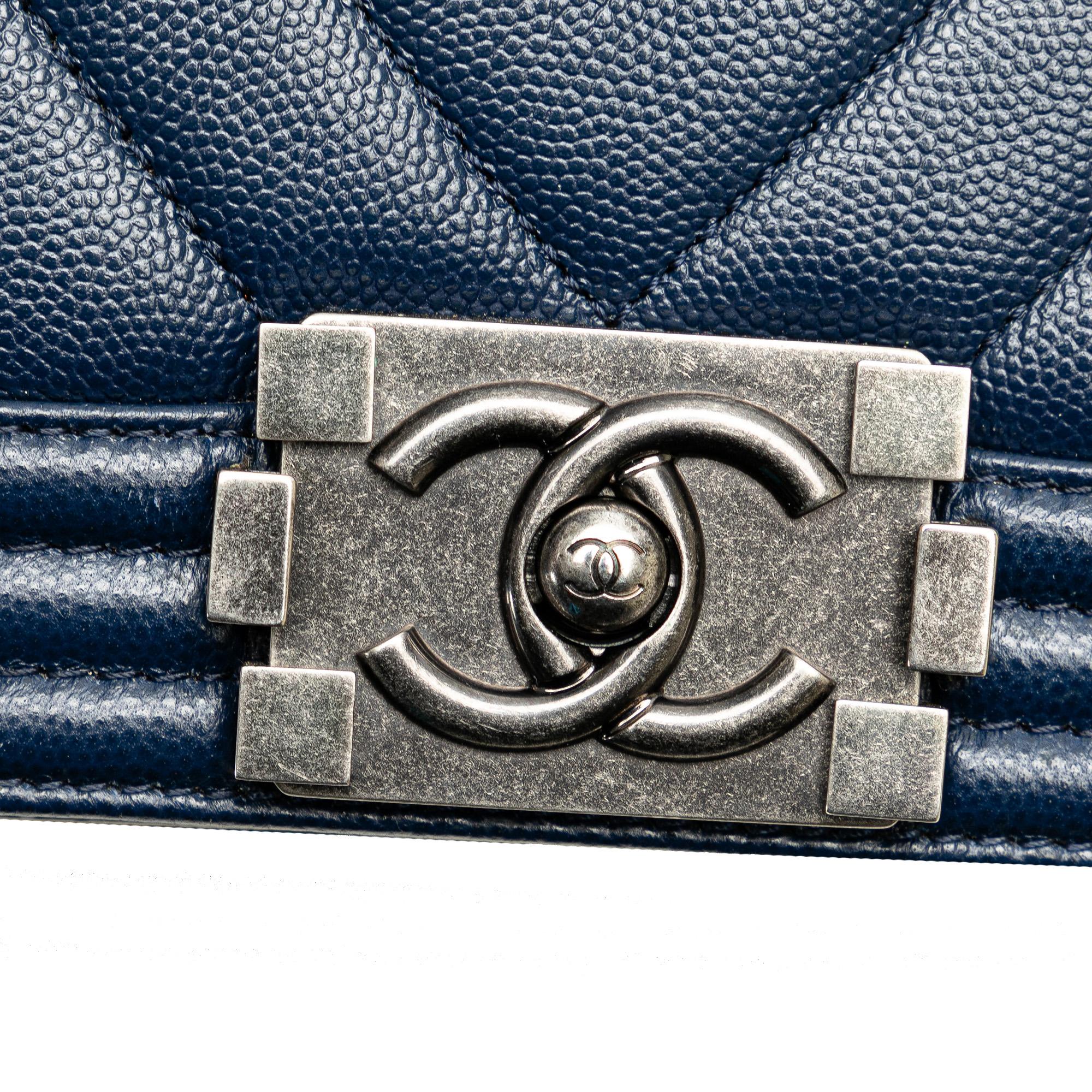 Chanel Medium Chevron Caviar Boy Flap
