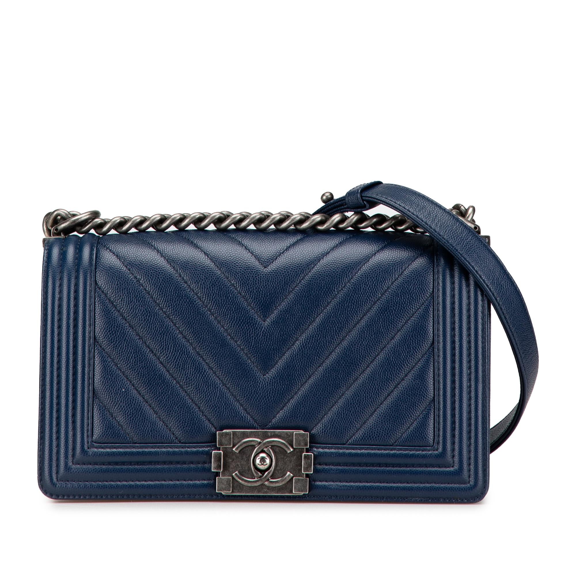Chanel Medium Chevron Caviar Boy Flap