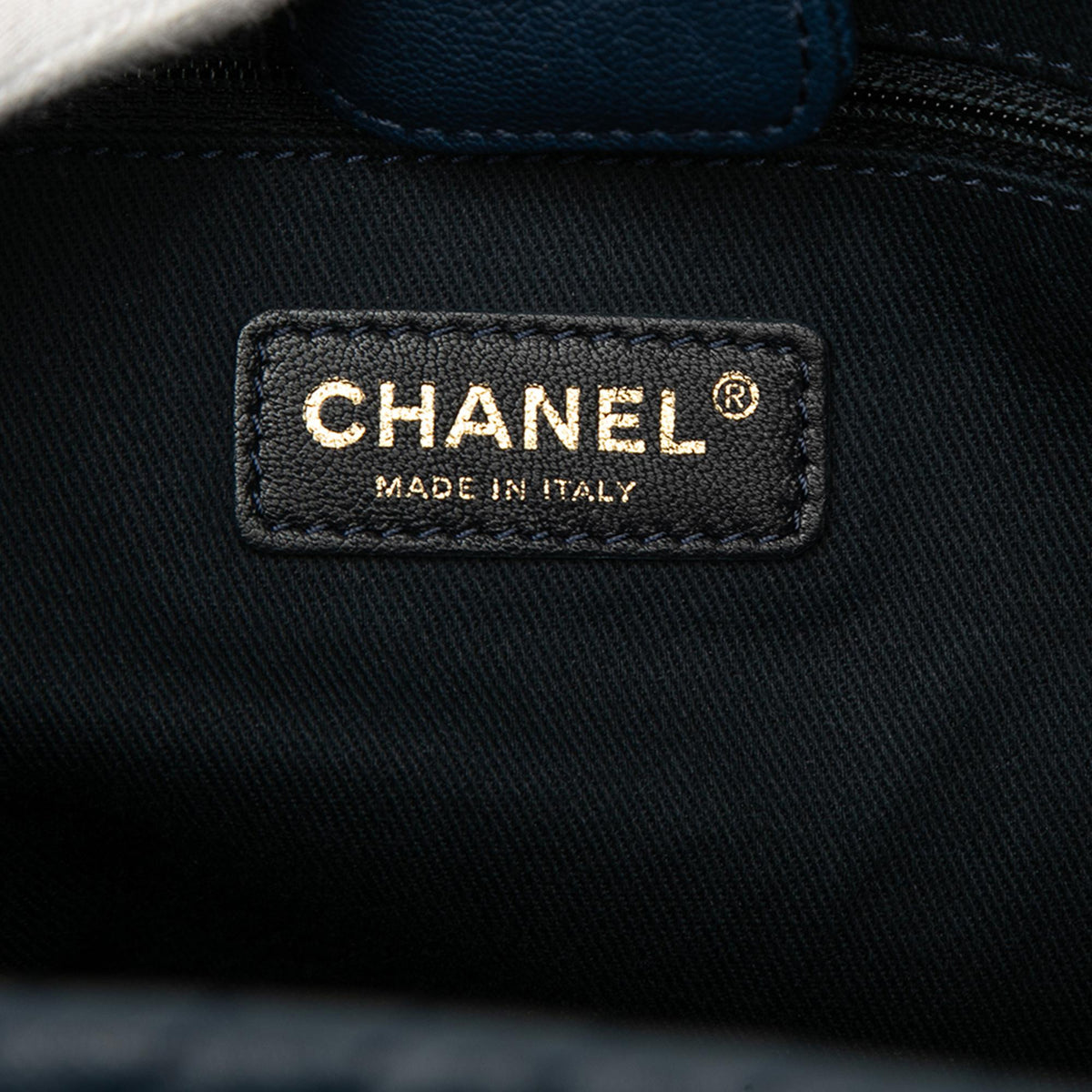 Chanel Medium Chevron Wrinkled Calfskin Medallion Charm Tote