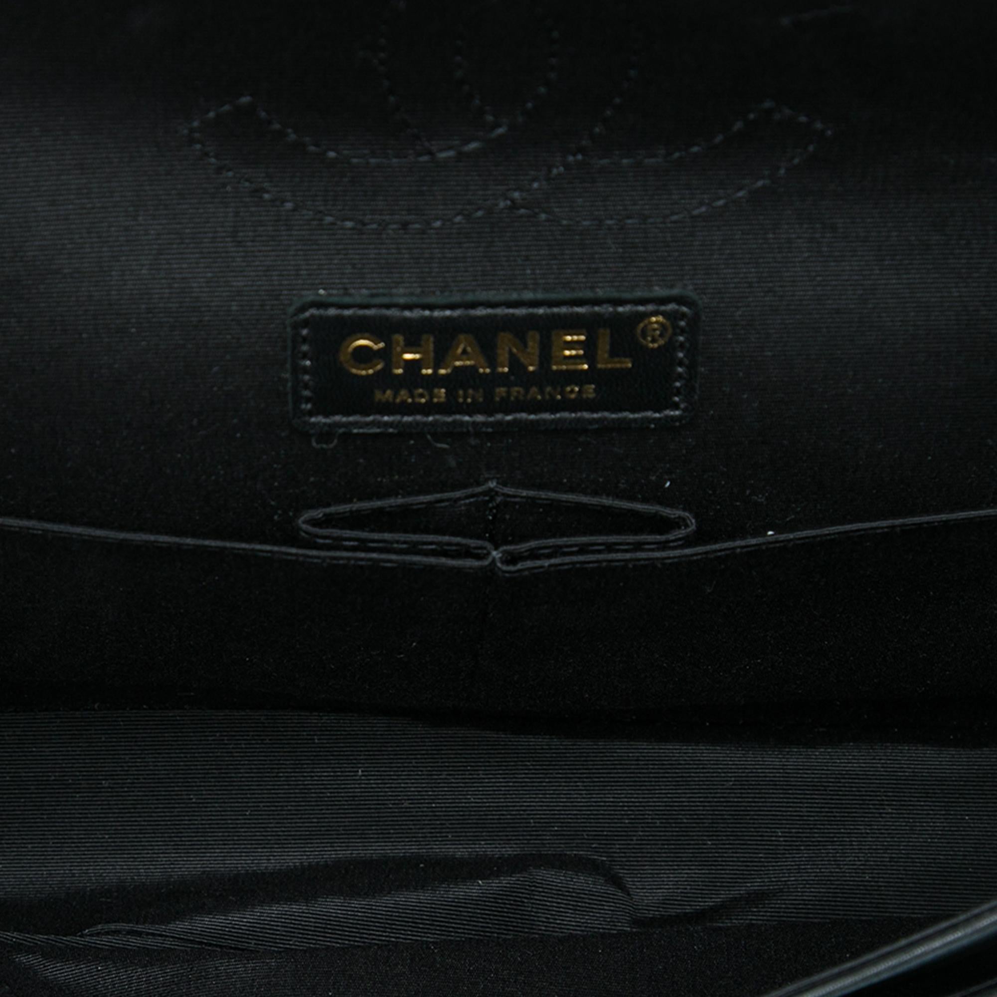 Chanel Medium Classic Bicolor Caviar and Iridescent Calfskin Double Flap