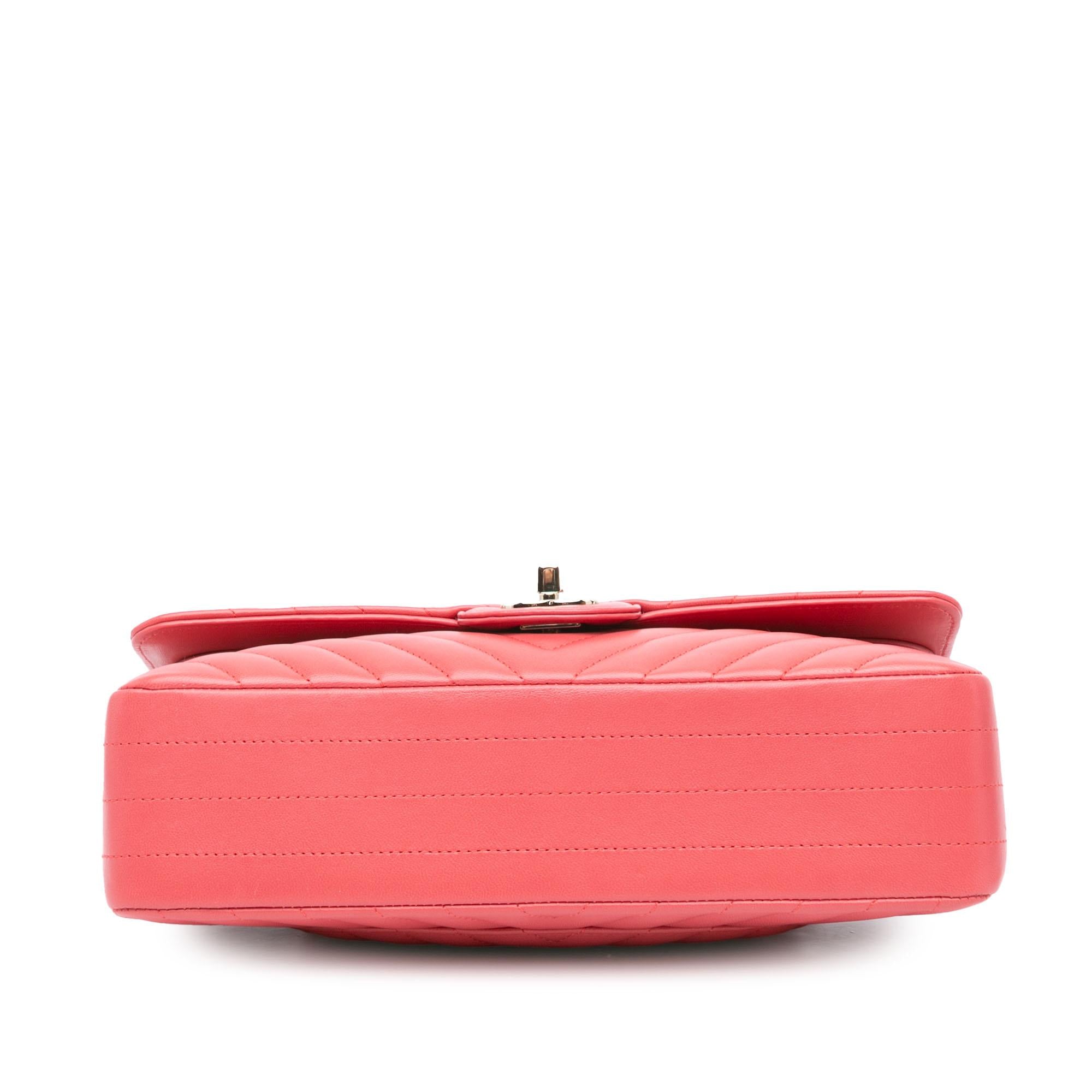 Chanel Medium Classic Chevron Lambskin Double Flap