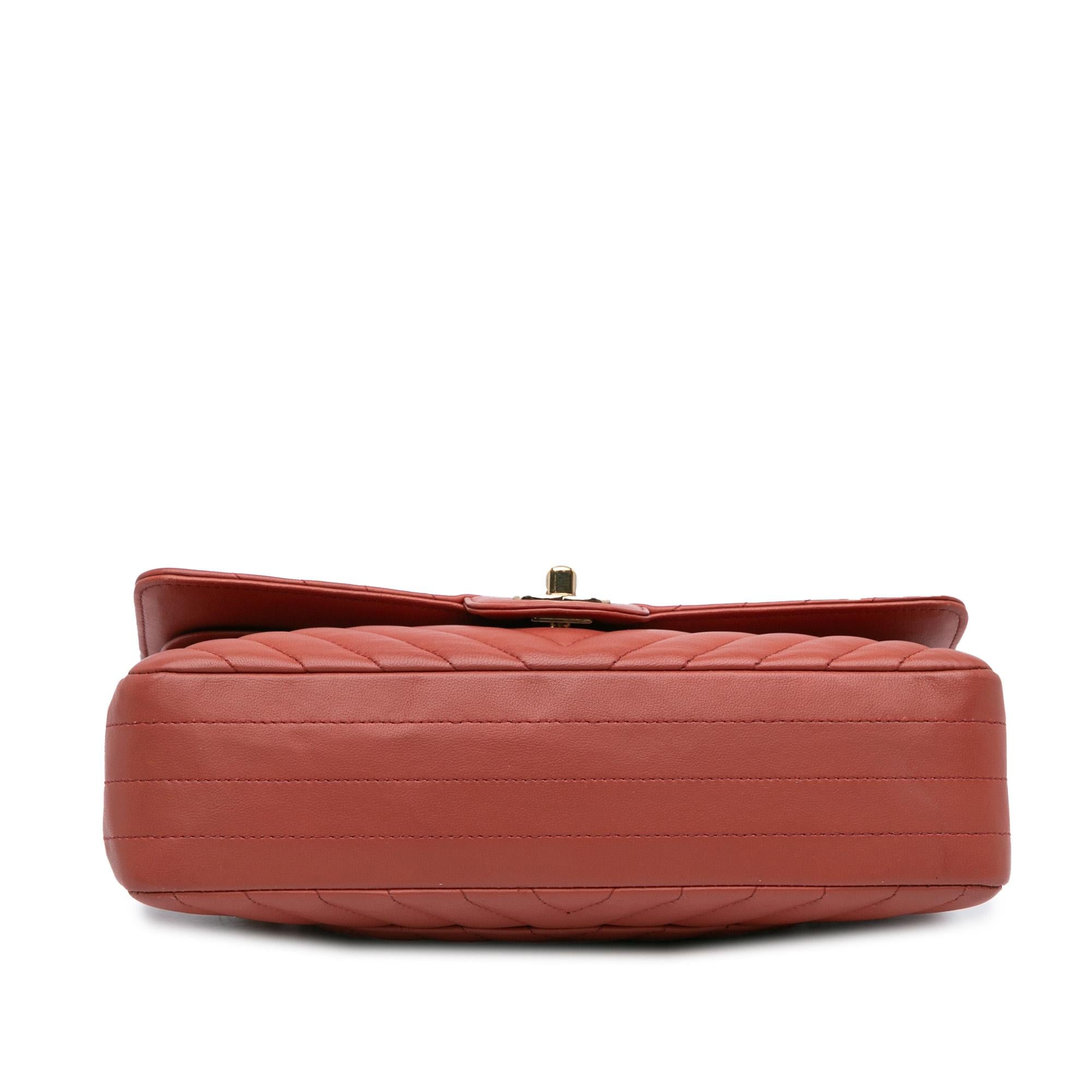 Chanel Medium Classic Chevron Lambskin Double Flap