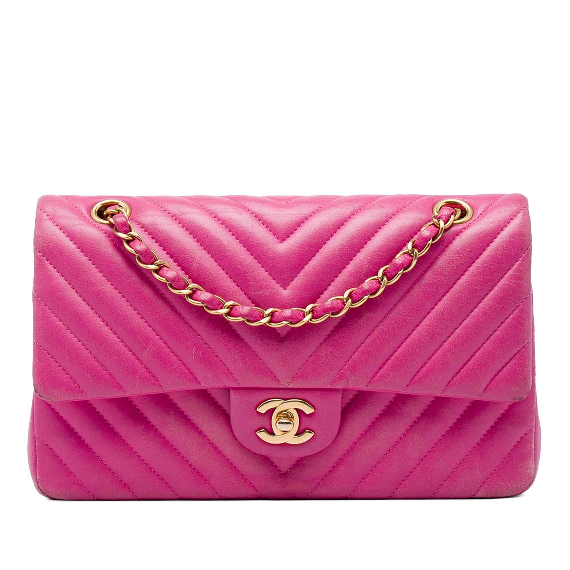 Chanel Medium Classic Chevron Lambskin Double Flap