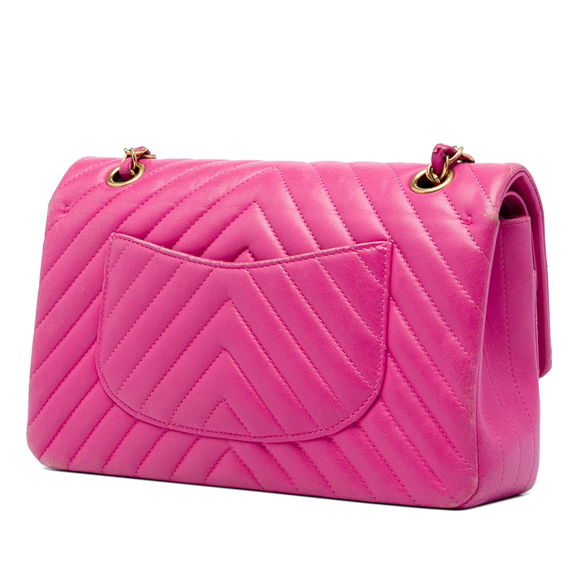 Chanel Medium Classic Chevron Lambskin Double Flap