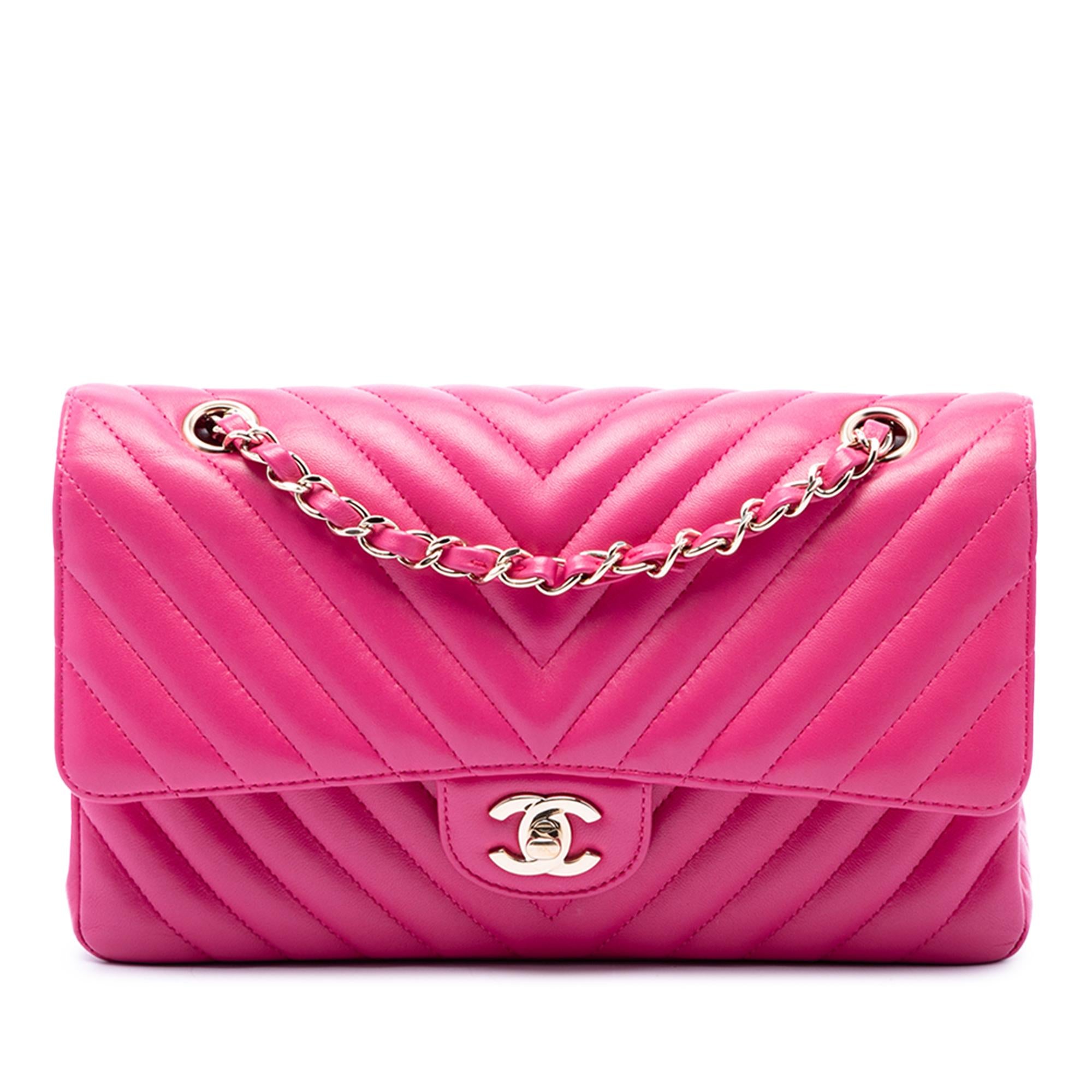 Chanel Medium Classic Chevron Lambskin Double Flap
