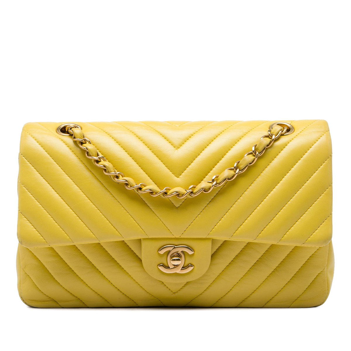 Chanel Medium Classic Chevron Lambskin Double Flap