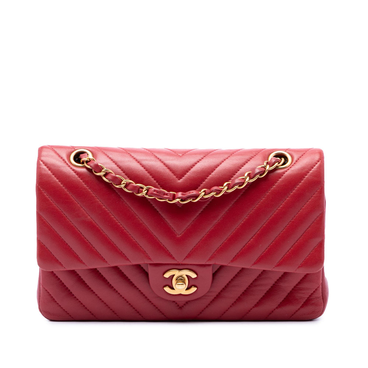 Chanel Medium Classic Chevron Lambskin Double Flap