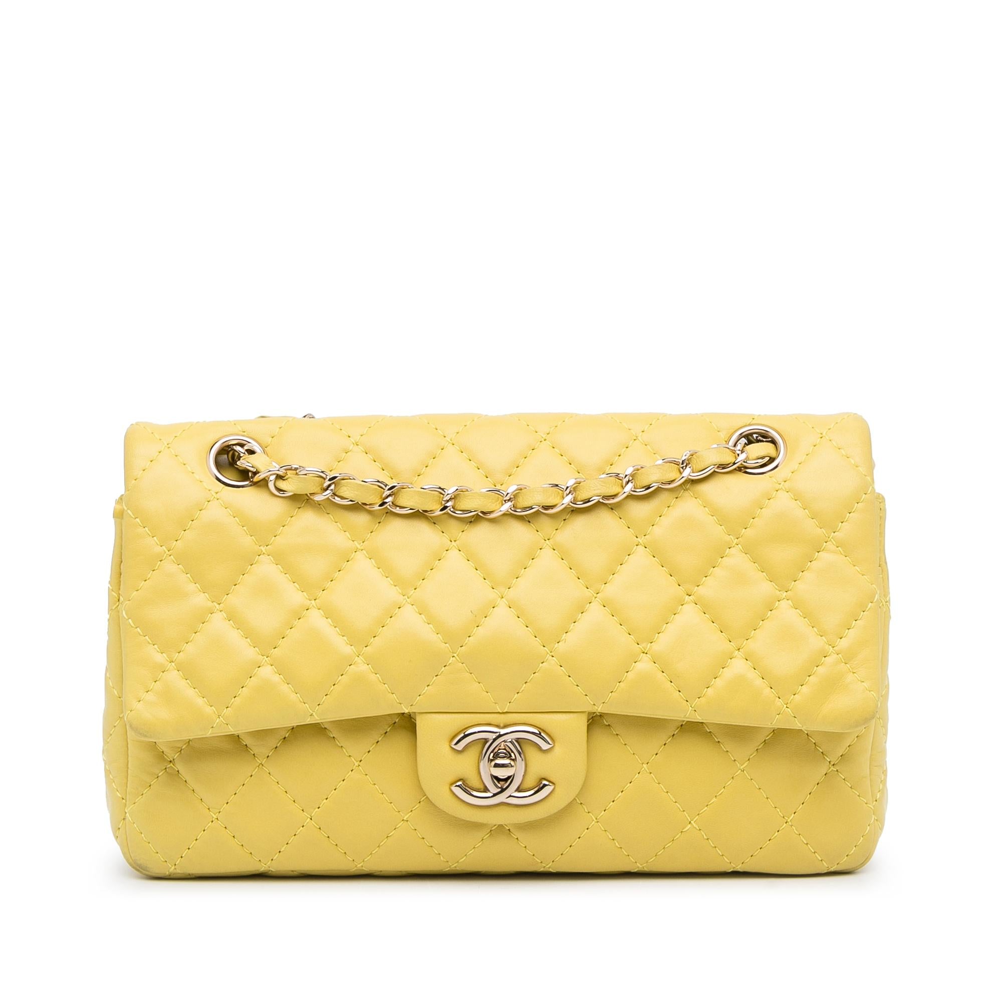 Chanel Medium Classic Double Stitch Calfskin Double Flap