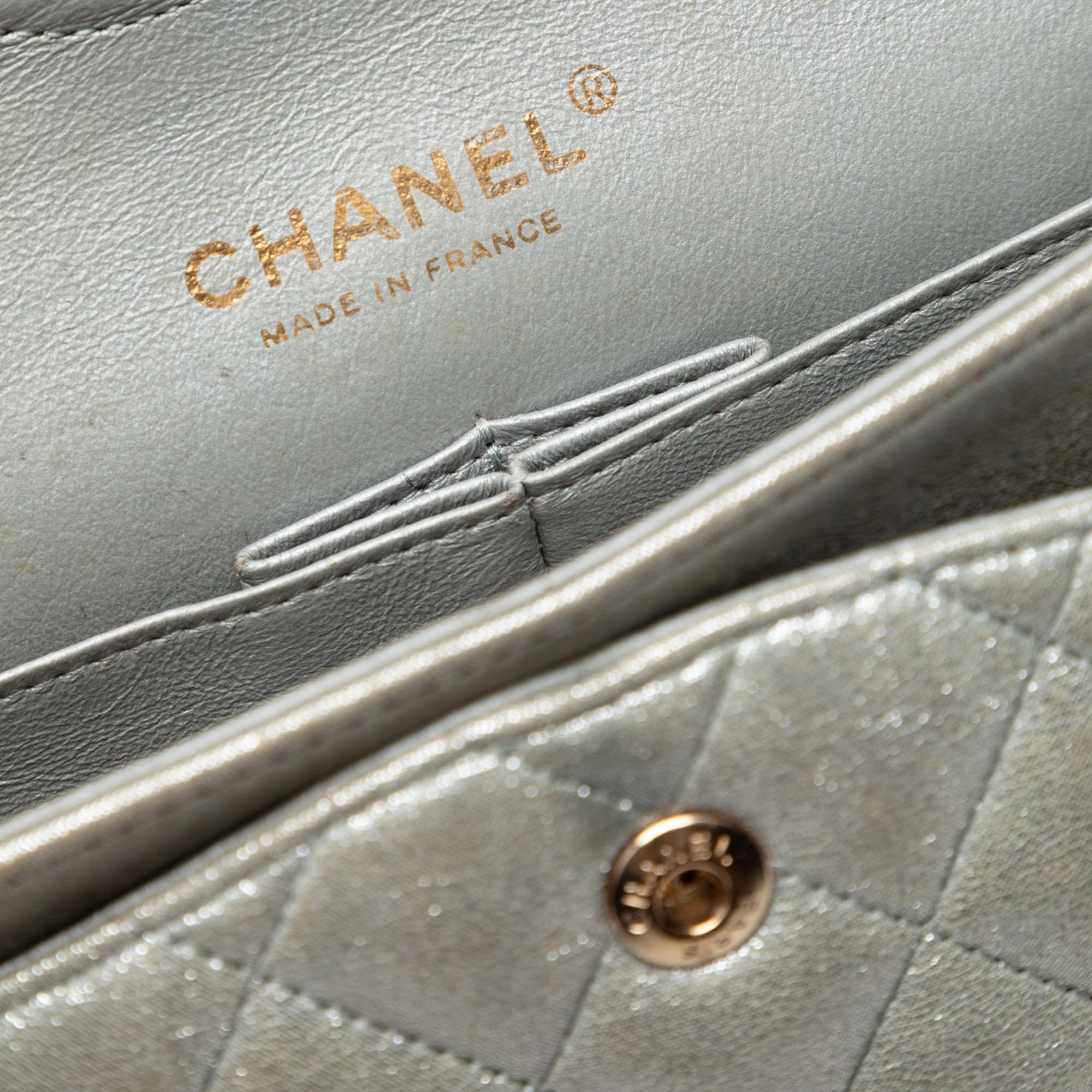 Chanel Medium Classic Iridescent Lambskin Double Flap