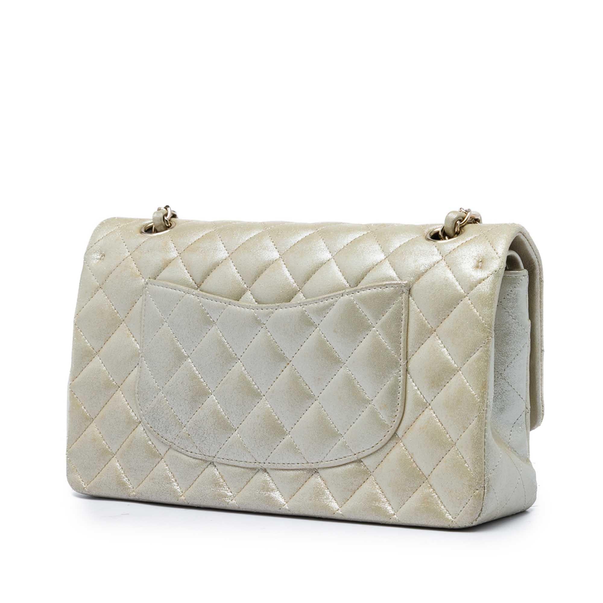 Chanel Medium Classic Iridescent Lambskin Double Flap