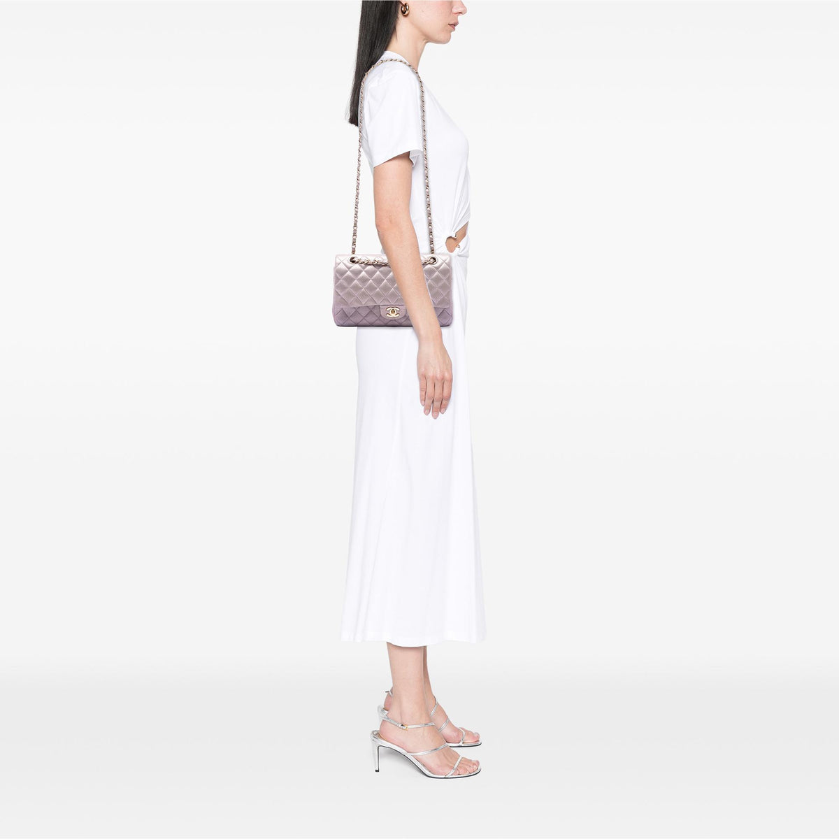 Chanel Medium Classic Iridescent Lambskin Double Flap