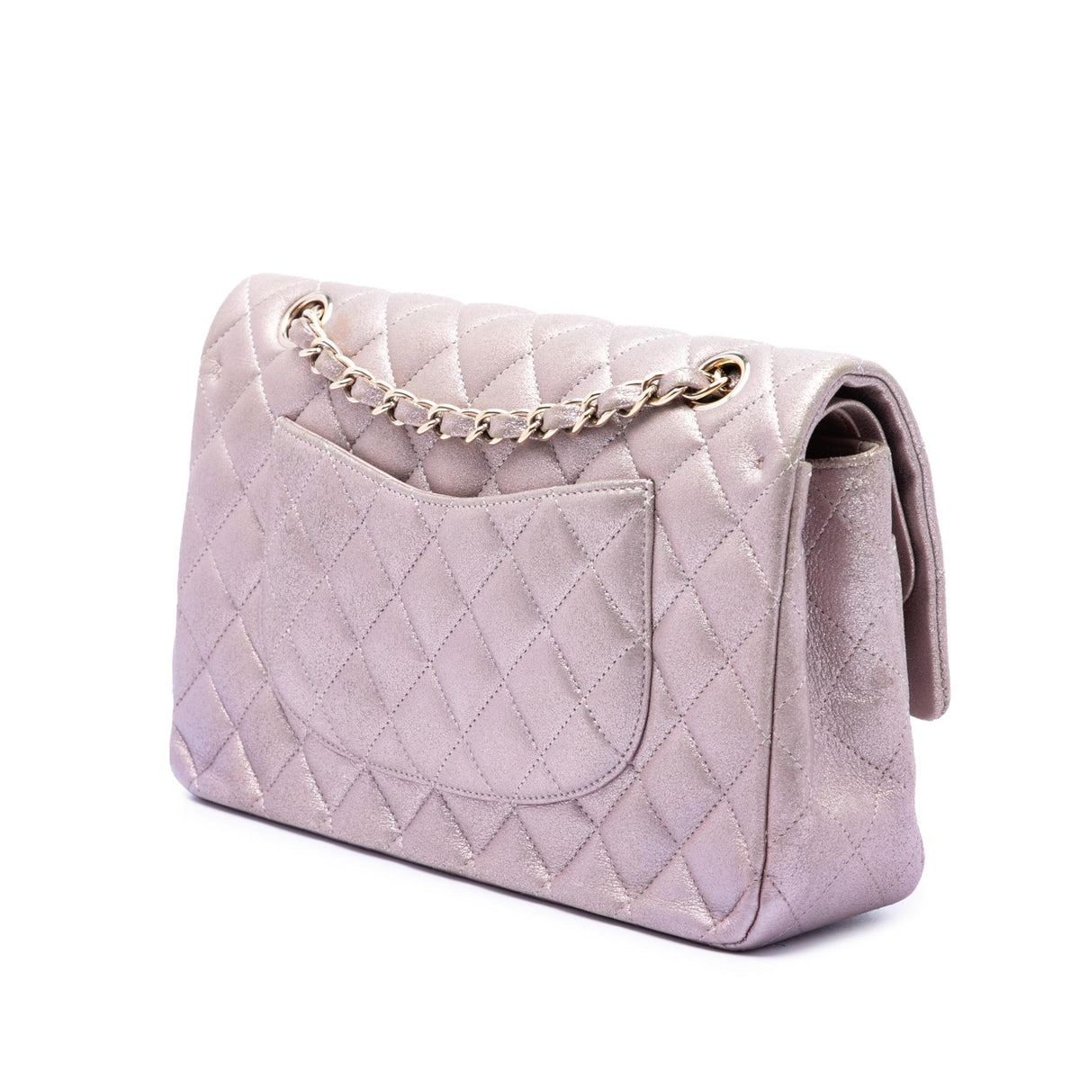 Chanel Medium Classic Iridescent Lambskin Double Flap