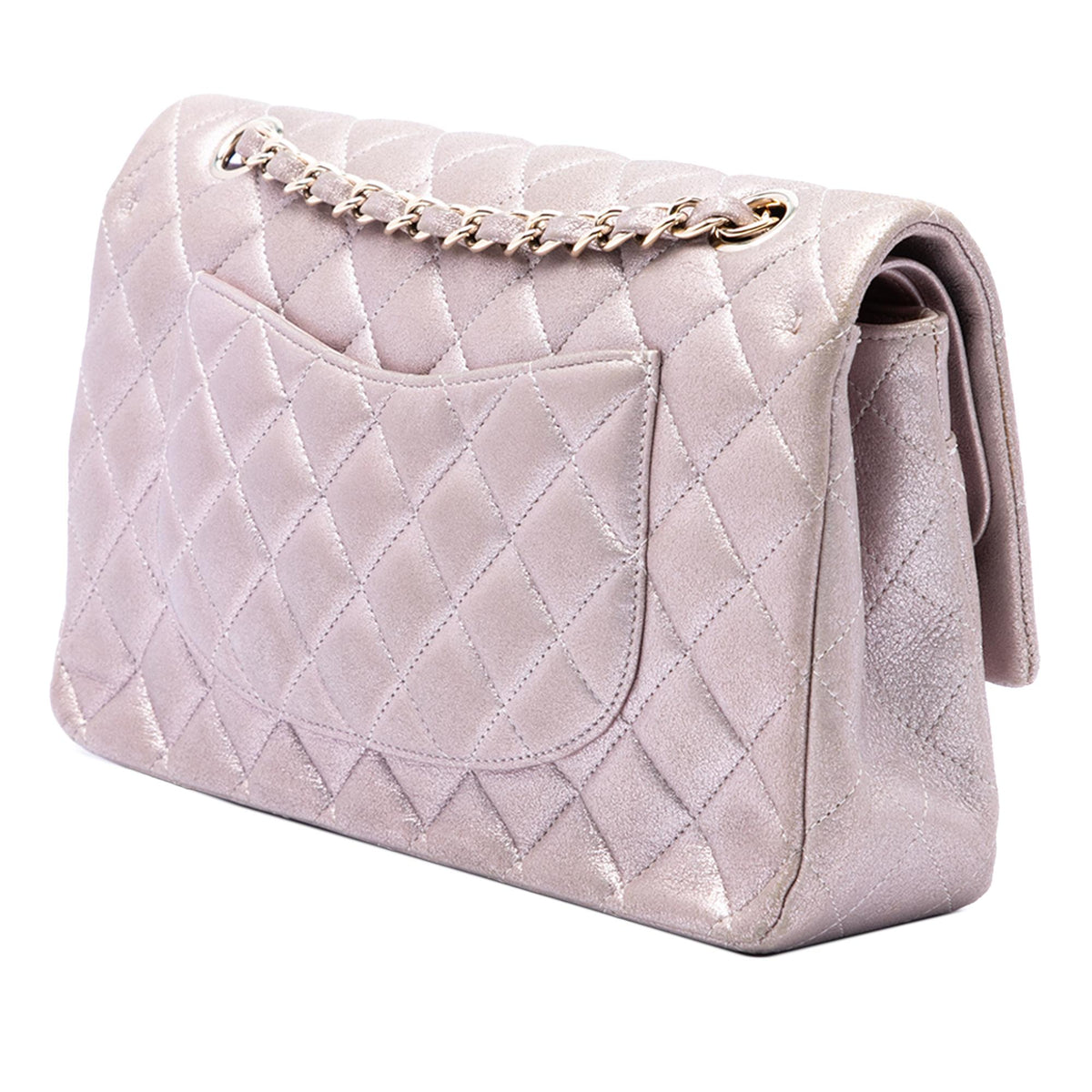 Chanel Medium Classic Iridescent Lambskin Double Flap