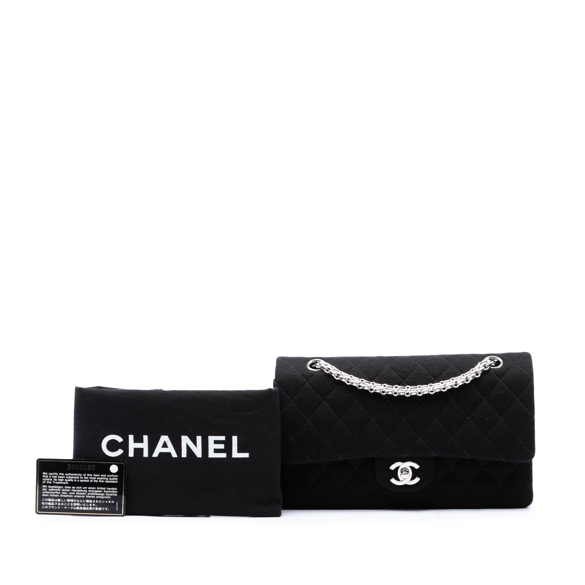 Chanel Medium Classic Jersey Bijoux Chain Double Flap