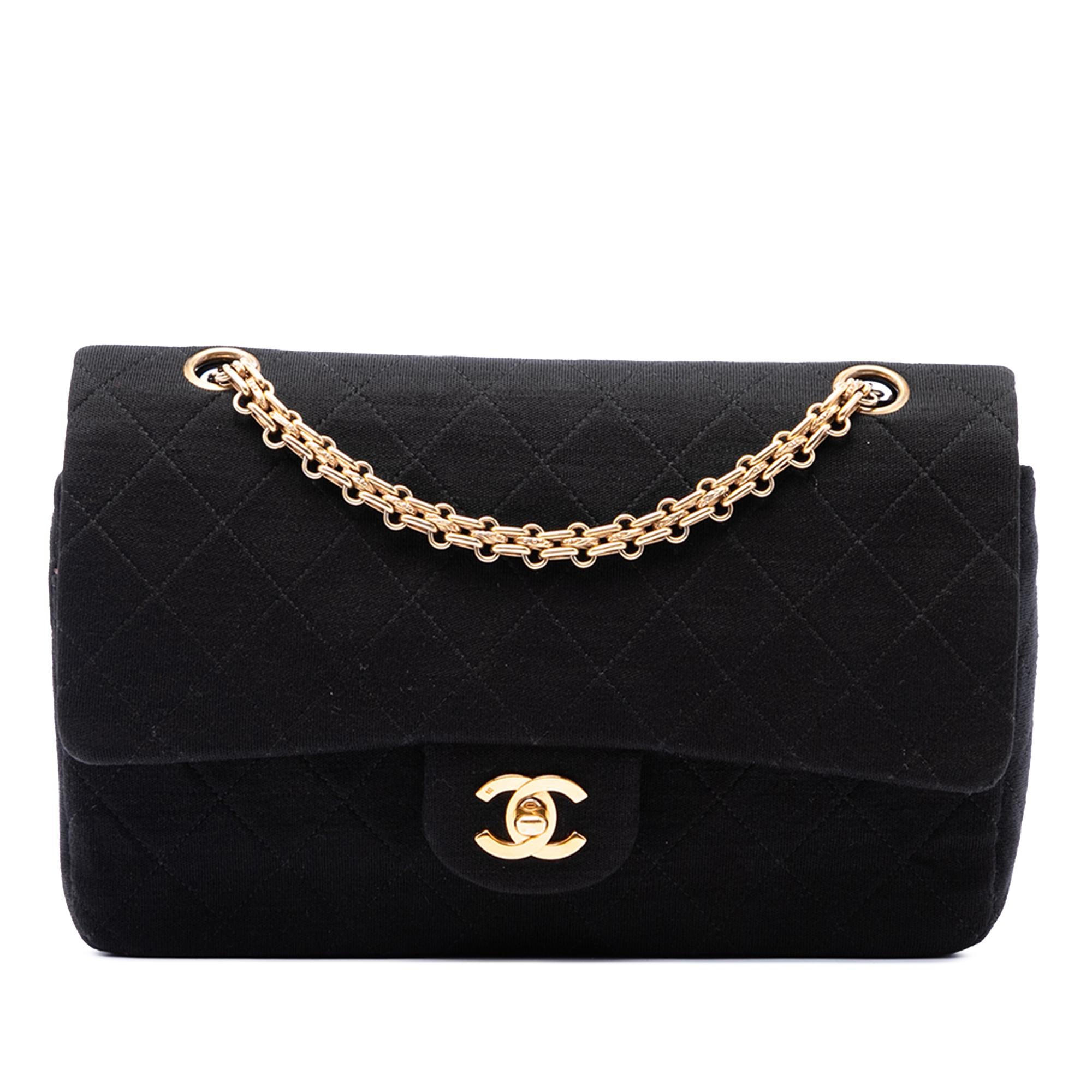 Chanel Medium Classic Jersey Bijoux Chain Double Flap