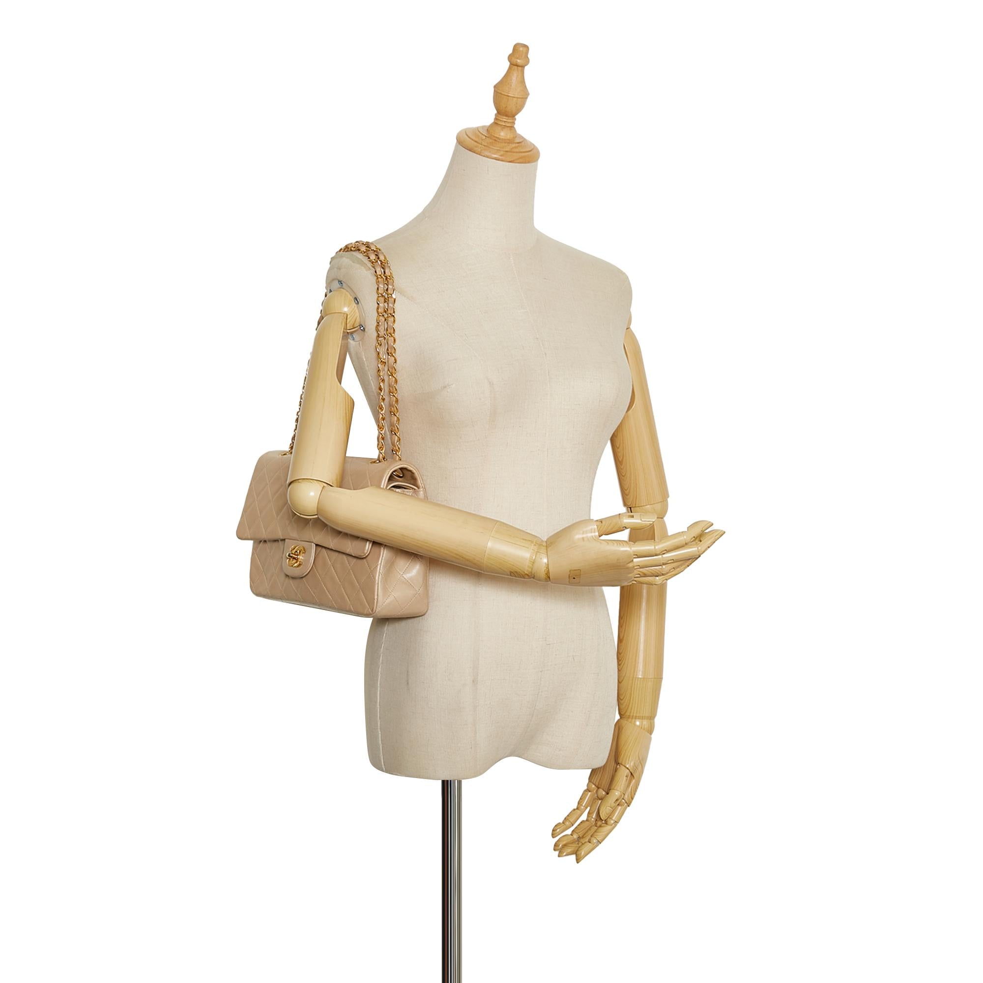 Chanel Medium Classic Lambskin Double Flap (SHG-YJk0lm)