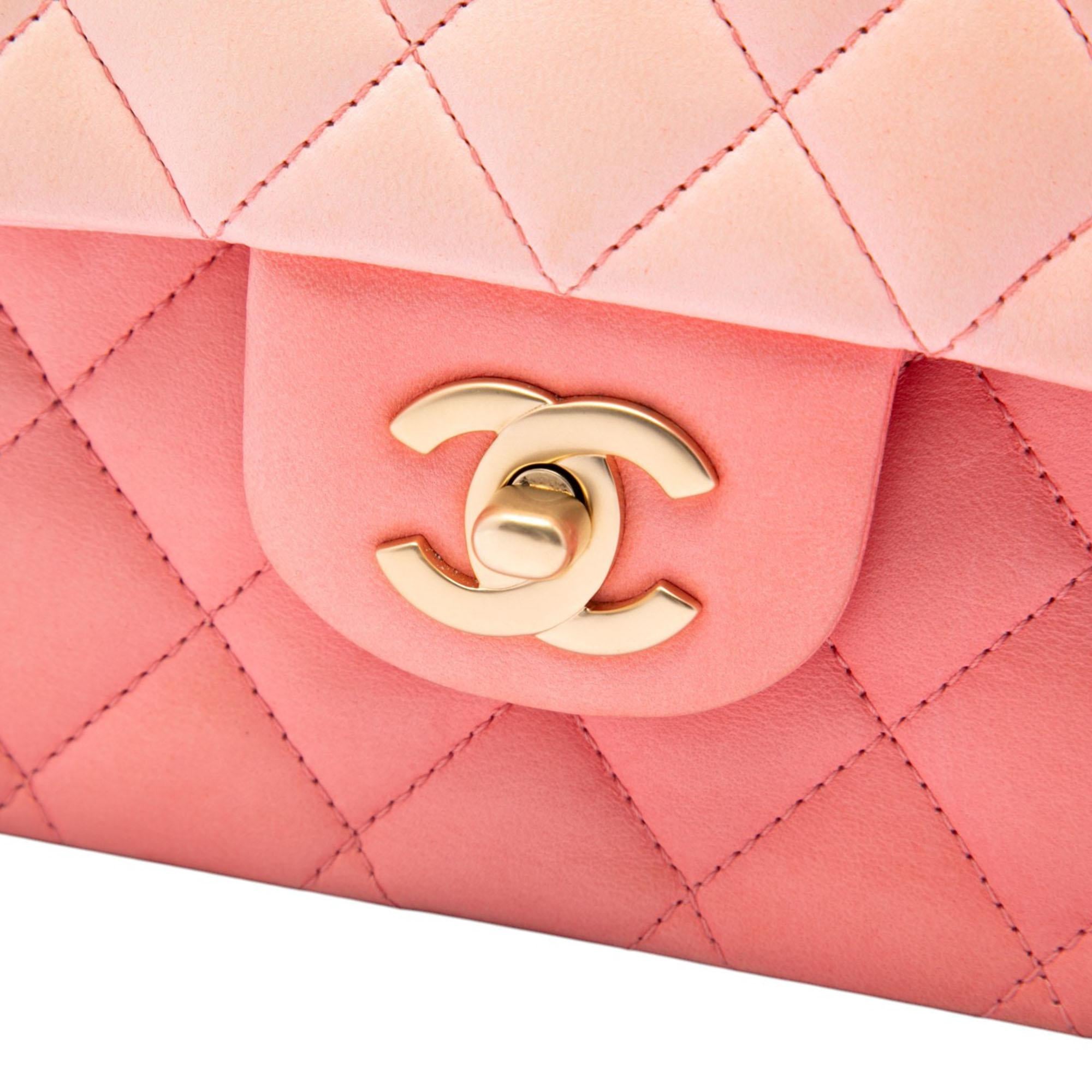 Chanel Medium Classic Ombre Lambskin Double Flap