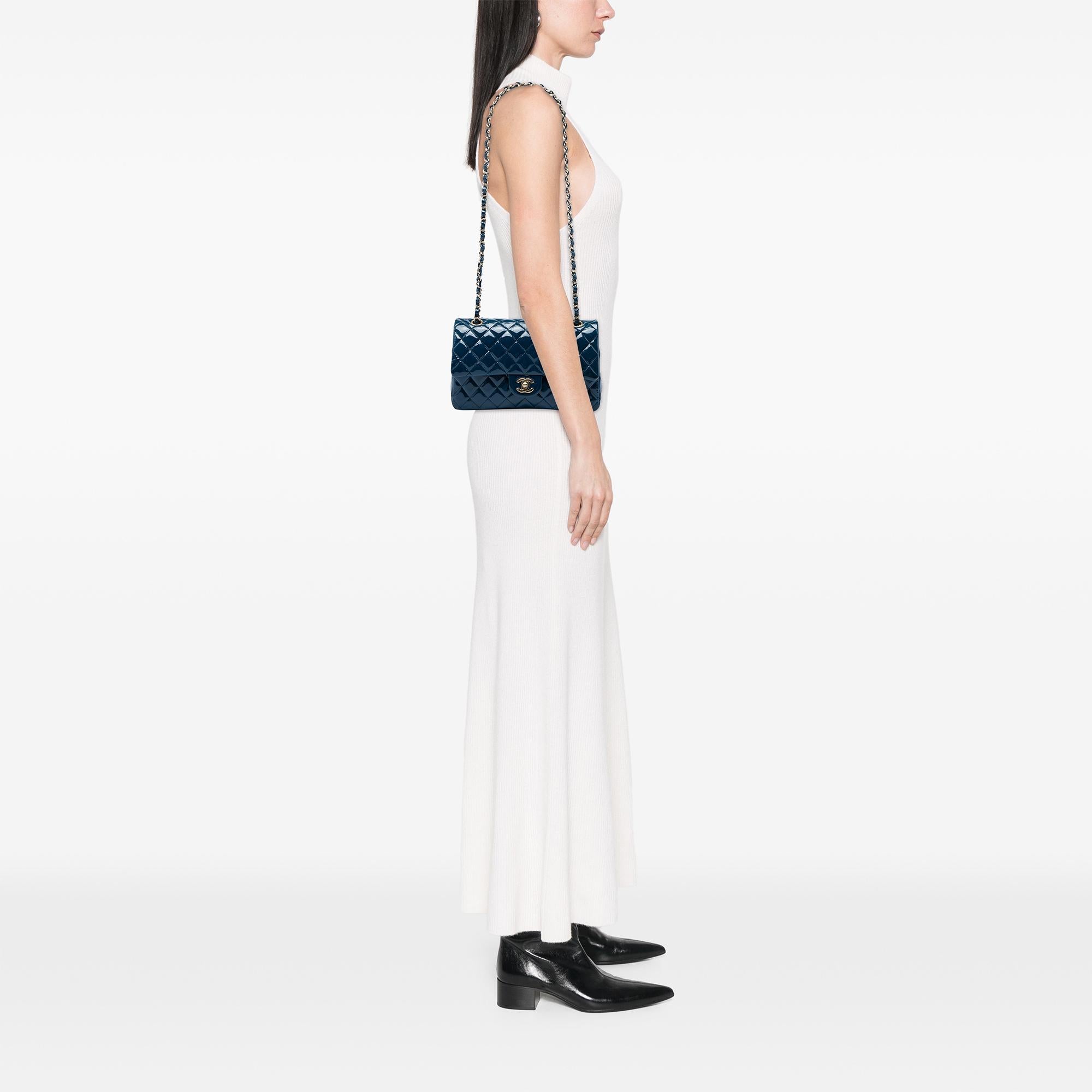 Chanel Medium Classic Patent Double Flap
