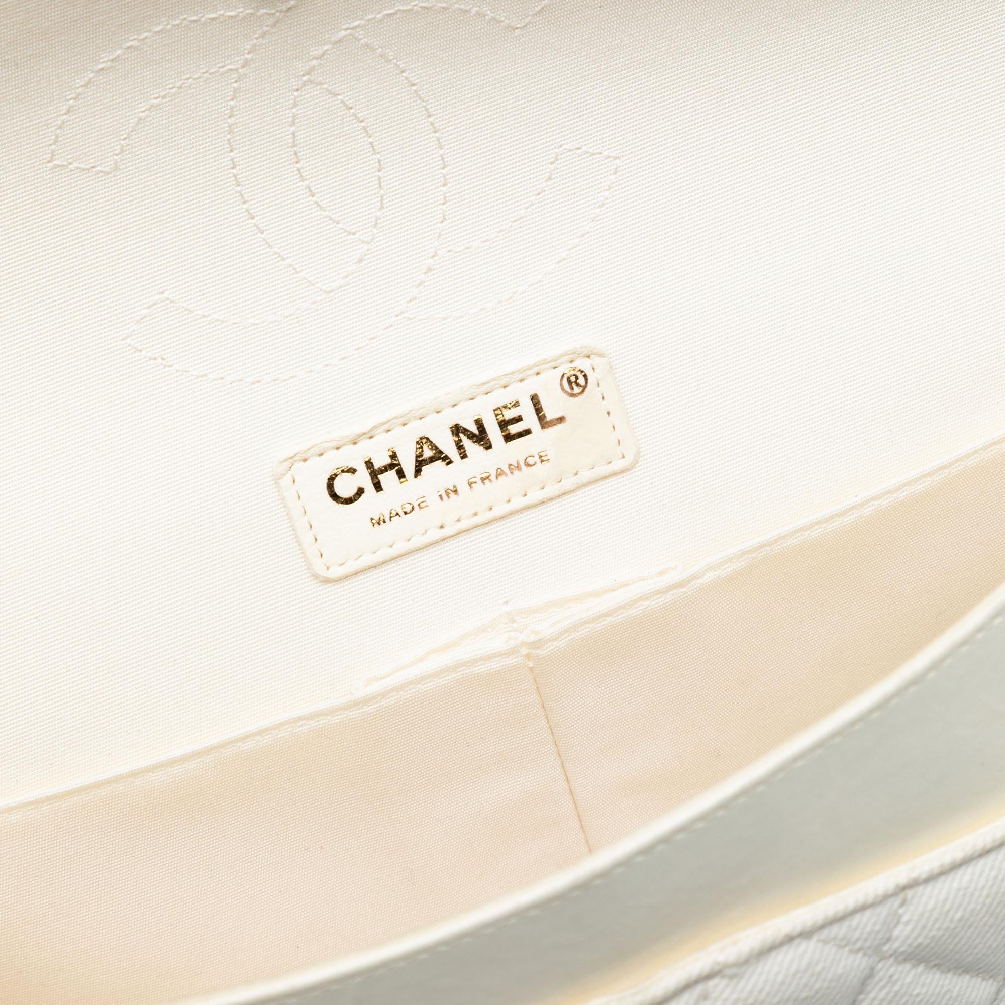 Chanel Medium Classic Printed Denim Floral Double Flap