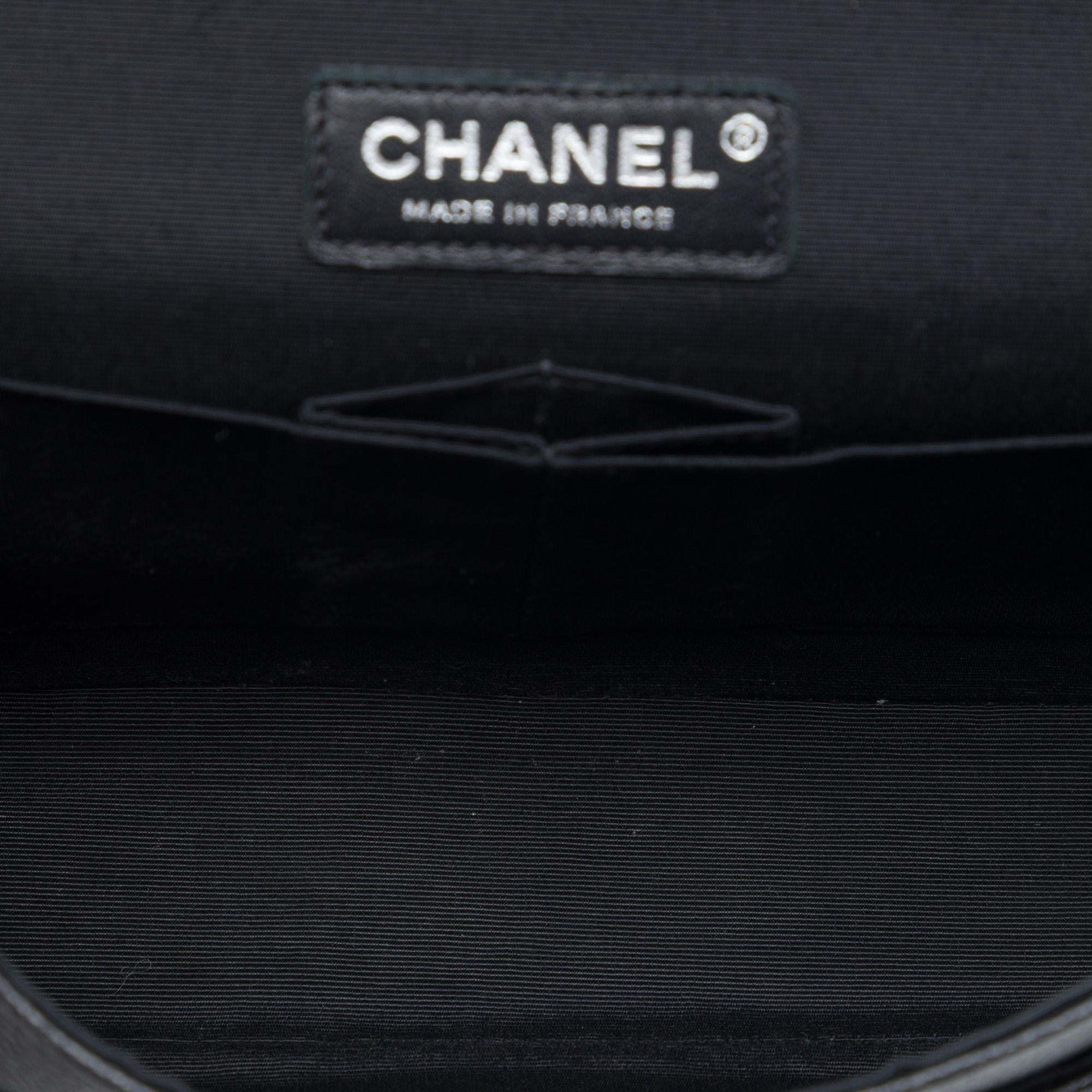 Chanel Medium Classic Tweed and Caviar Double Flap