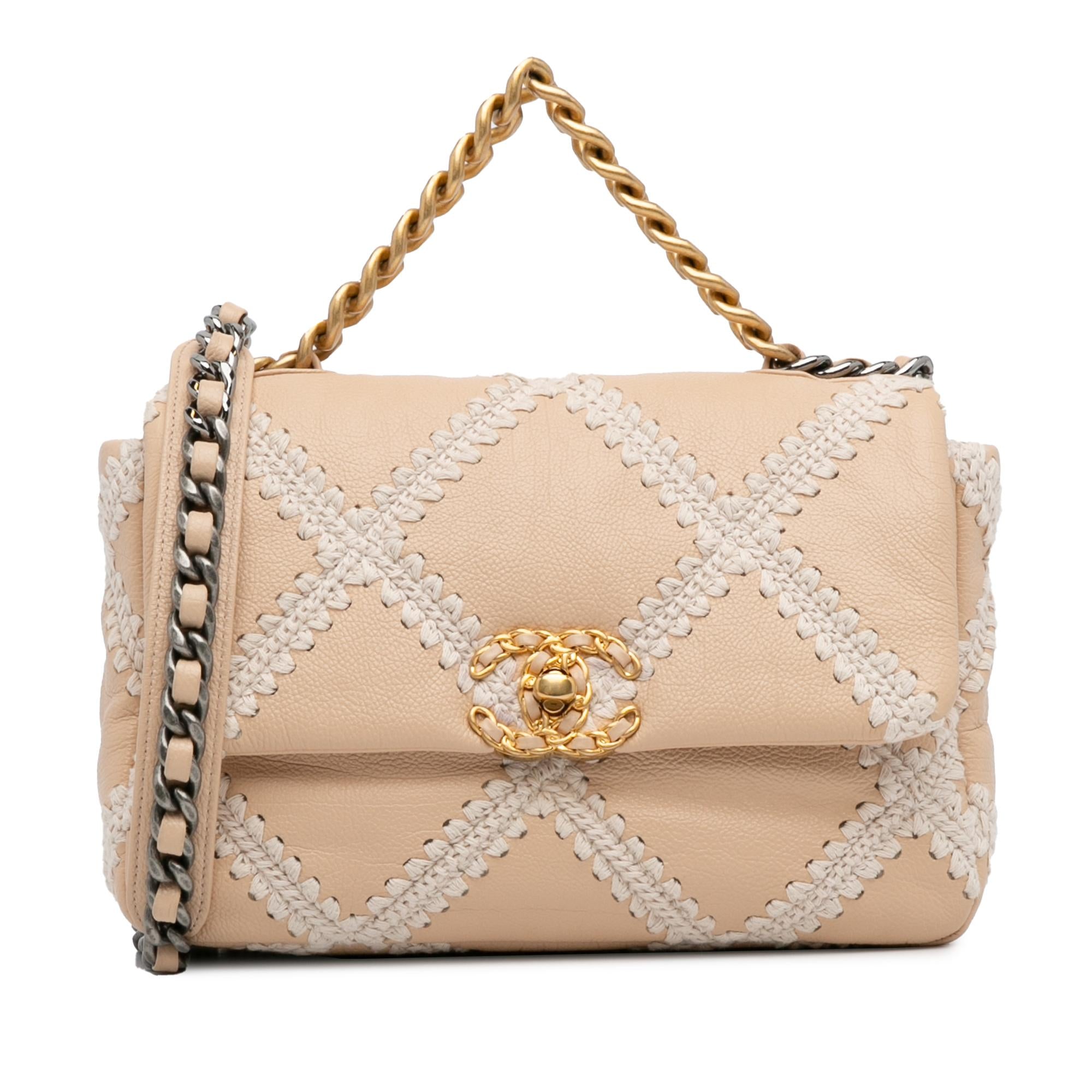 Chanel Medium Crochet and Calfskin 19 Flap Bag