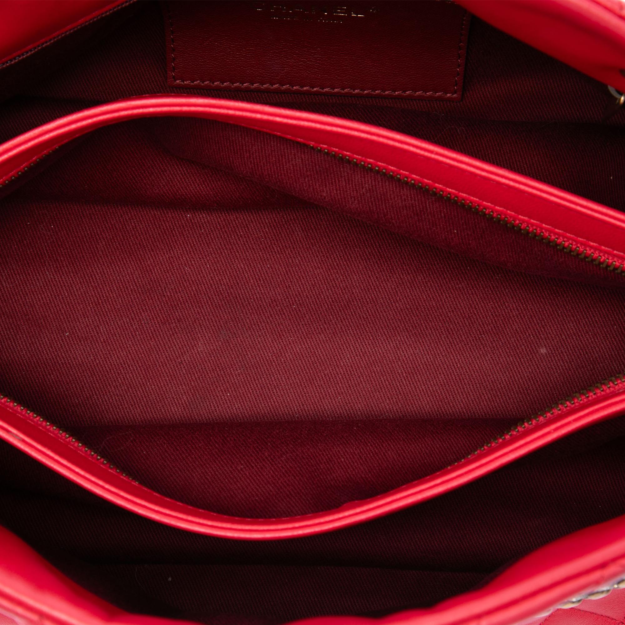 Chanel Medium Lambskin Just Mademoiselle Bowling Bag