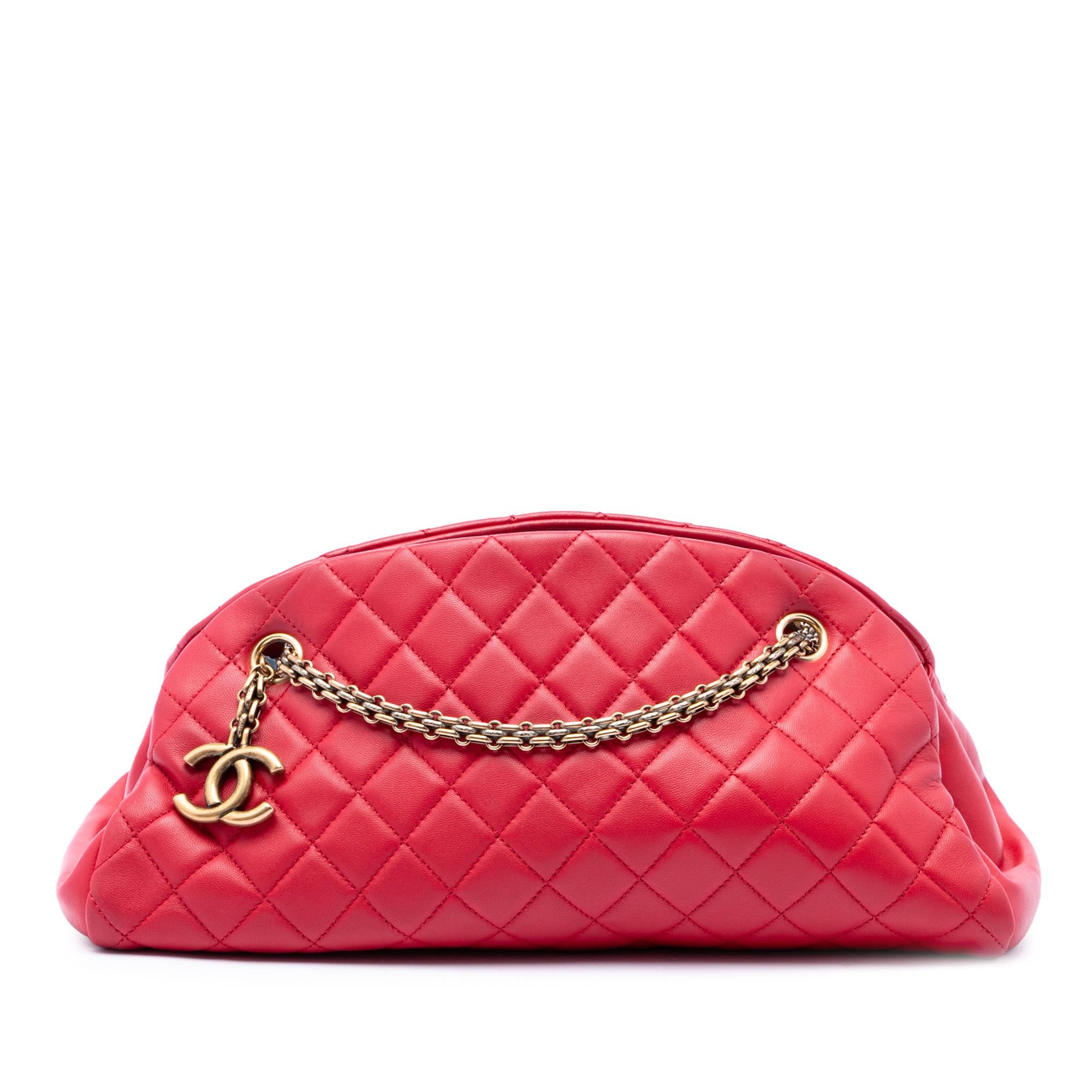 Chanel Medium Lambskin Just Mademoiselle Bowling Bag