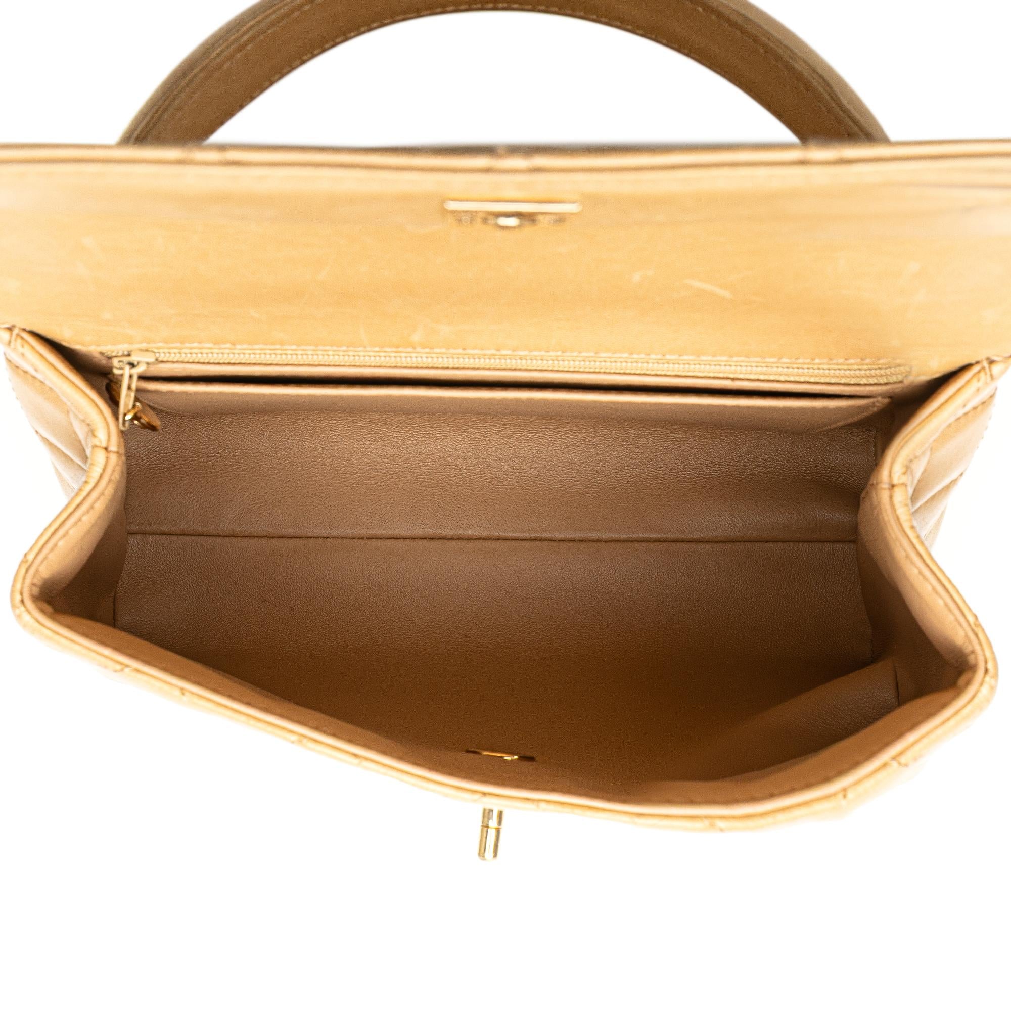 Chanel Medium Lambskin Kelly Top Handle Bag