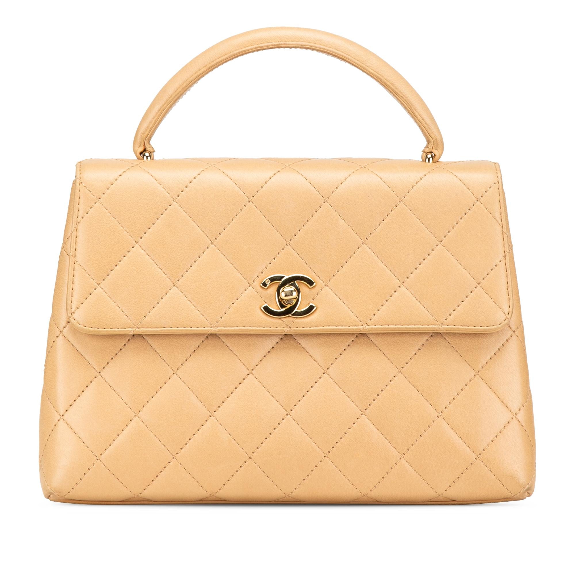 Chanel Medium Lambskin Kelly Top Handle Bag